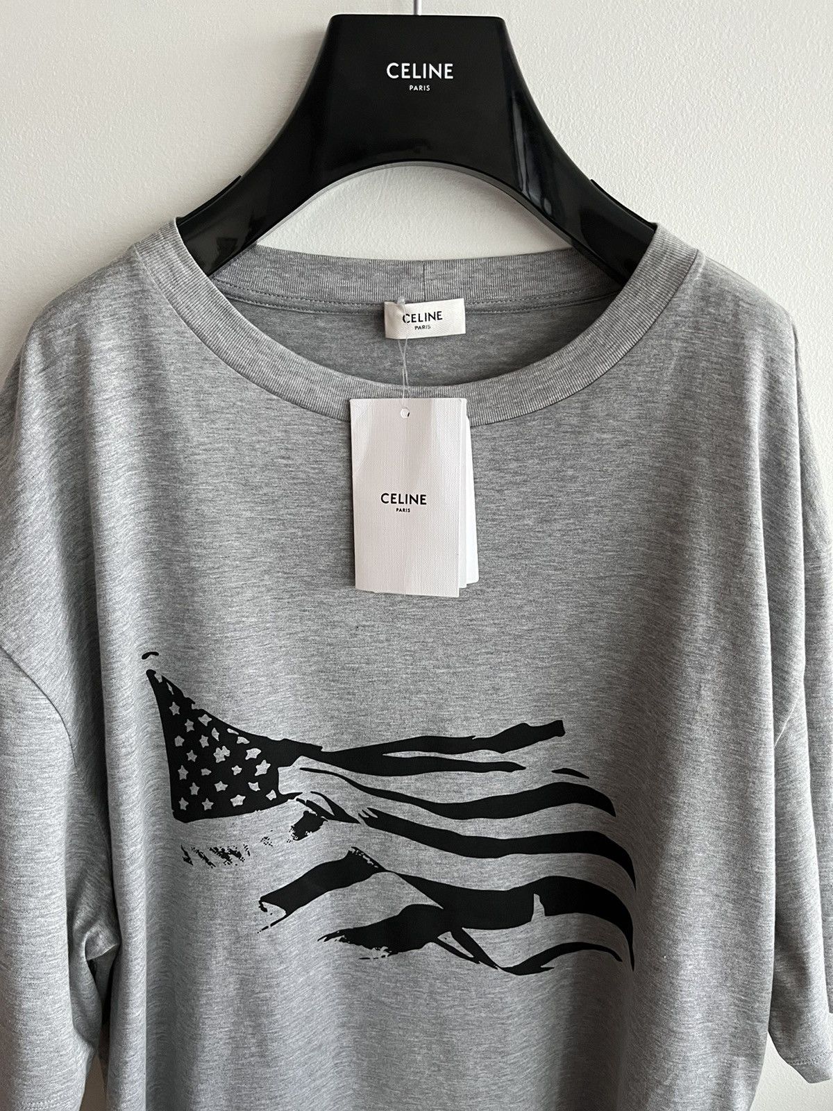 Celine × Hedi Slimane Super Runway Celine by Hedi Slimane American Flag Tee 🇺🇸 Size US XL / EU 56 / 4 - 4 Thumbnail