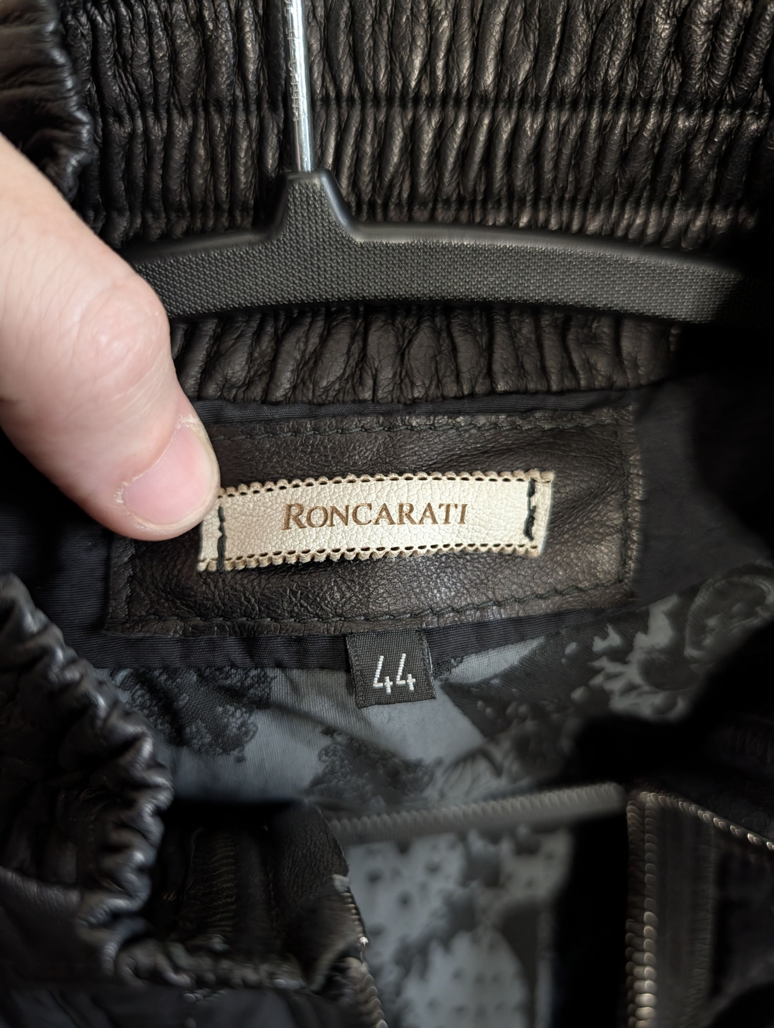 Italia Independent RONCARATI Lamb Leather Quilted Nylon Cropped Bomber Size M / US 6-8 / IT 42-44 - 14 Thumbnail