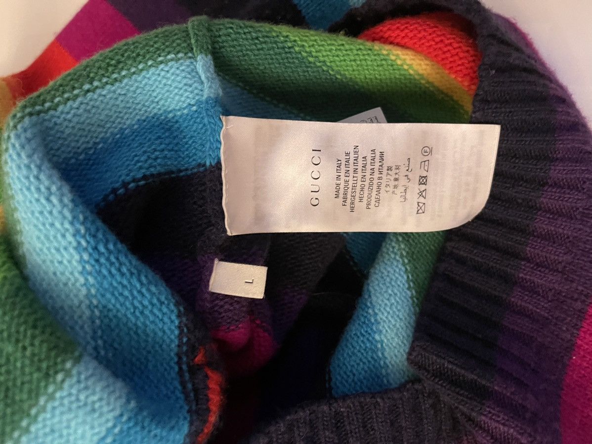 Gucci Gucci Angry Cat Rainbow Pullover Size US L / EU 52-54 / 3 - 6 Thumbnail