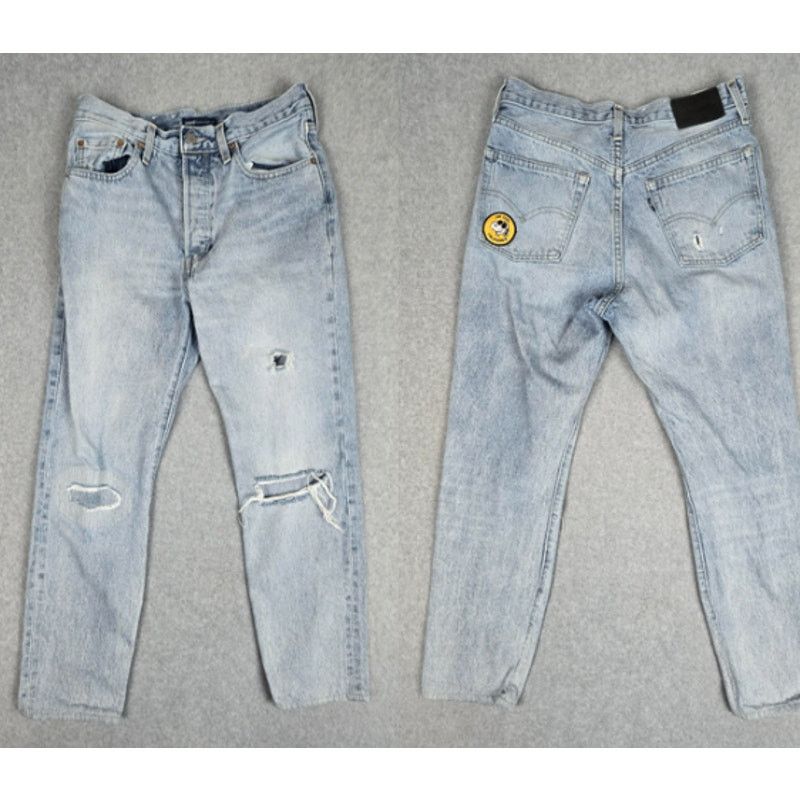 Levi's Levi's 501 Jeans 28x28 Button Fly Joe Cool Snoopy Patch Size US 28 / EU 44 - 1 Thumbnail
