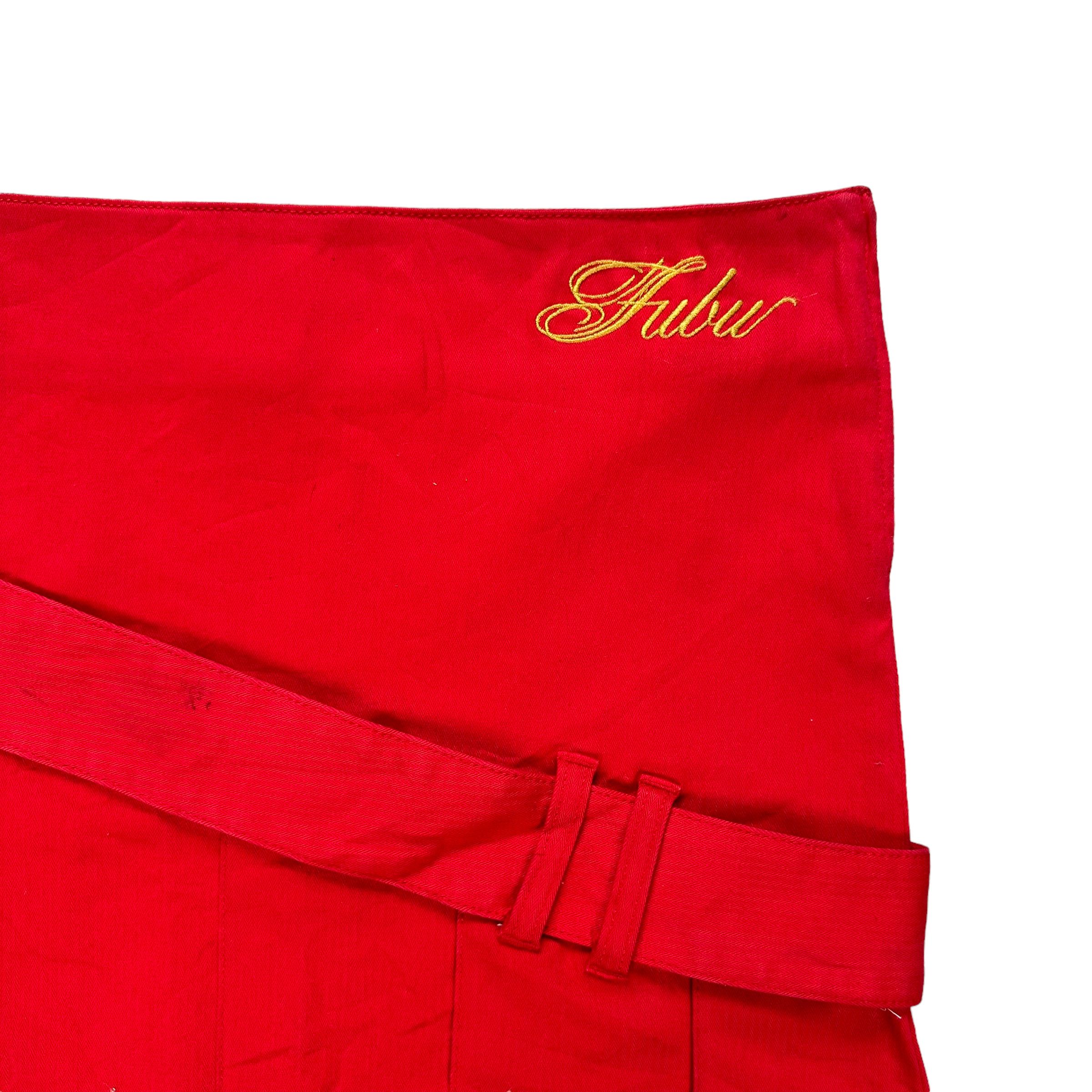 Fubu FUBU THE COLLECTION RED MINI SKIRT #7728-167 Size 32" / US 10 / IT 46 - 2 Thumbnail