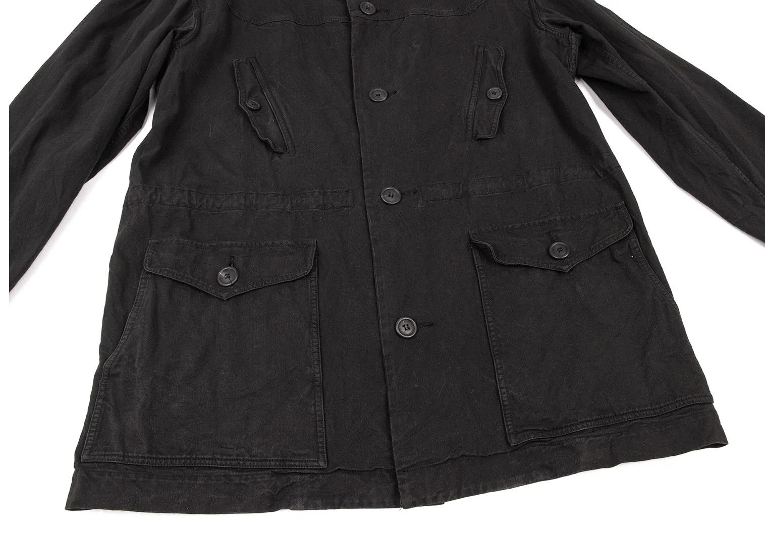 Issey Miyake Cotton Military Hoodie Jacket in Black Size S-M Size US S / EU 44-46 / 1 - 10 Thumbnail