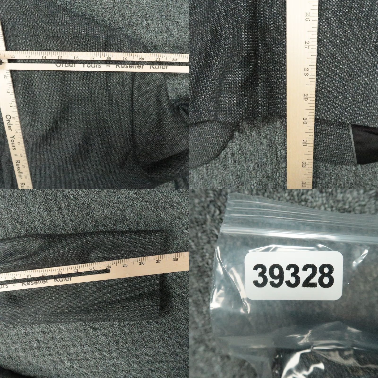 Hugo Boss HUGO BOSS Blazer Mens 48R Gray Linen Wool Lanificio Tesse Biella Wool-Linen Sport Coat 2 Piece Notch Lapel Double-Vented Regular Suit Jacket Size 48R - 9 Thumbnail