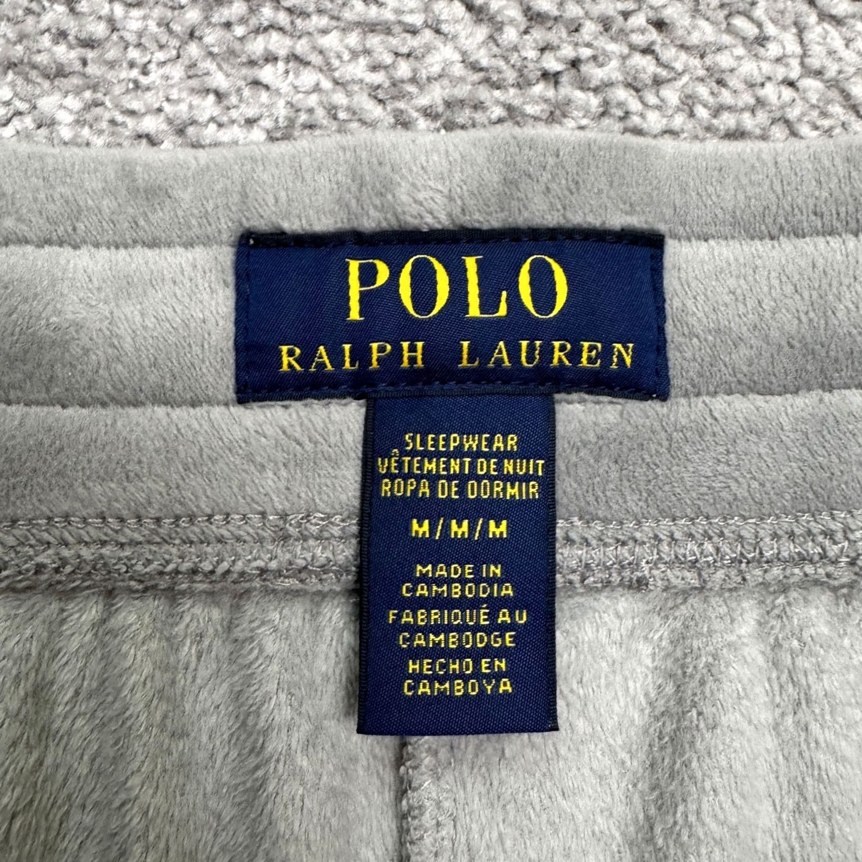 Polo Ralph Lauren Polo Ralph Lauren Velour Pajama Pants Mens Medium Gray Soft Lounge Drawstring Pockets Size US M / EU 48-50 / 2 - 7 Thumbnail