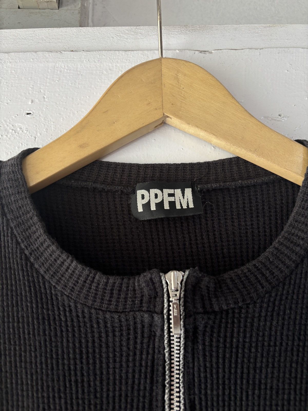 PPFM Vintage PPFM Zip Ribbed Tshirt Size US M / EU 48-50 / 2 - 4 Thumbnail