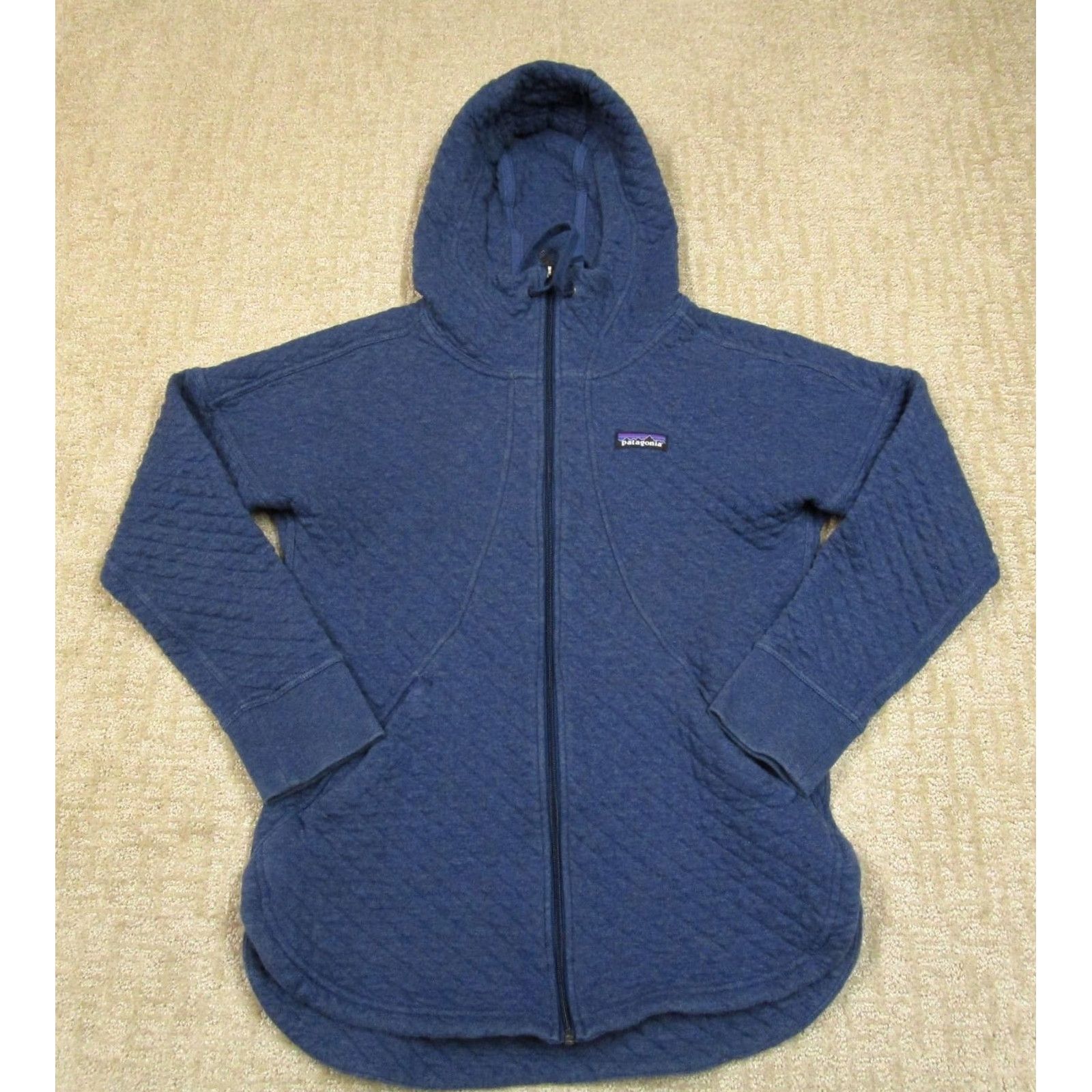 Patagonia Patagonia Hoodie Women Medium Blue Quilted Full Zip Logo Outdoor Cotton Size M / US 6-8 / IT 42-44 - 2 Thumbnail