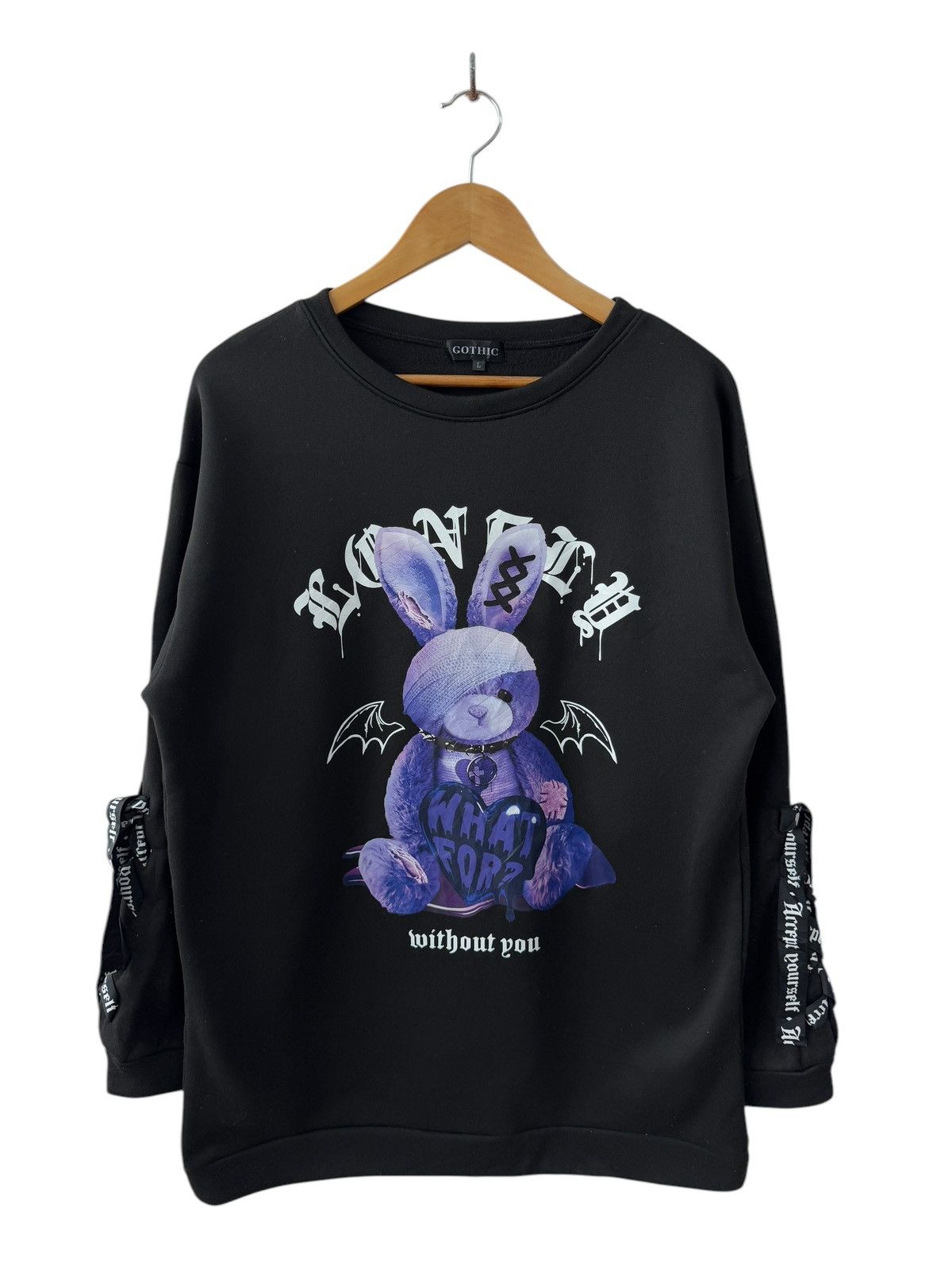 Japanese Brand Gothic Punk Sweatshirt black punk hip hop style Size US L / EU 52-54 / 3 - 1 Thumbnail