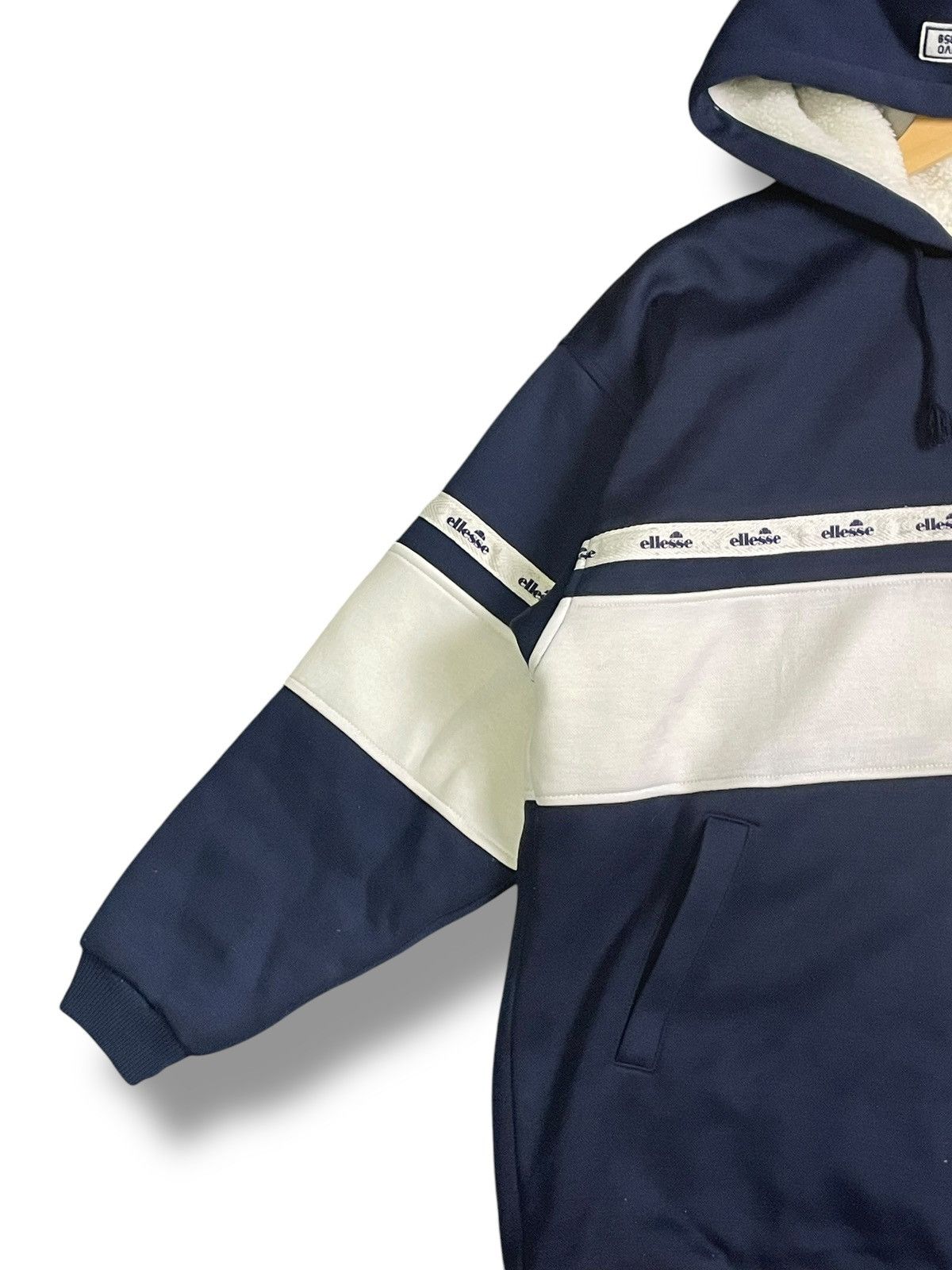 Designer × Ellesse × Vintage Ellese Two Tones Lined Fleece Zipper Sweater (37) Size US M / EU 48-50 / 2 - 8 Thumbnail