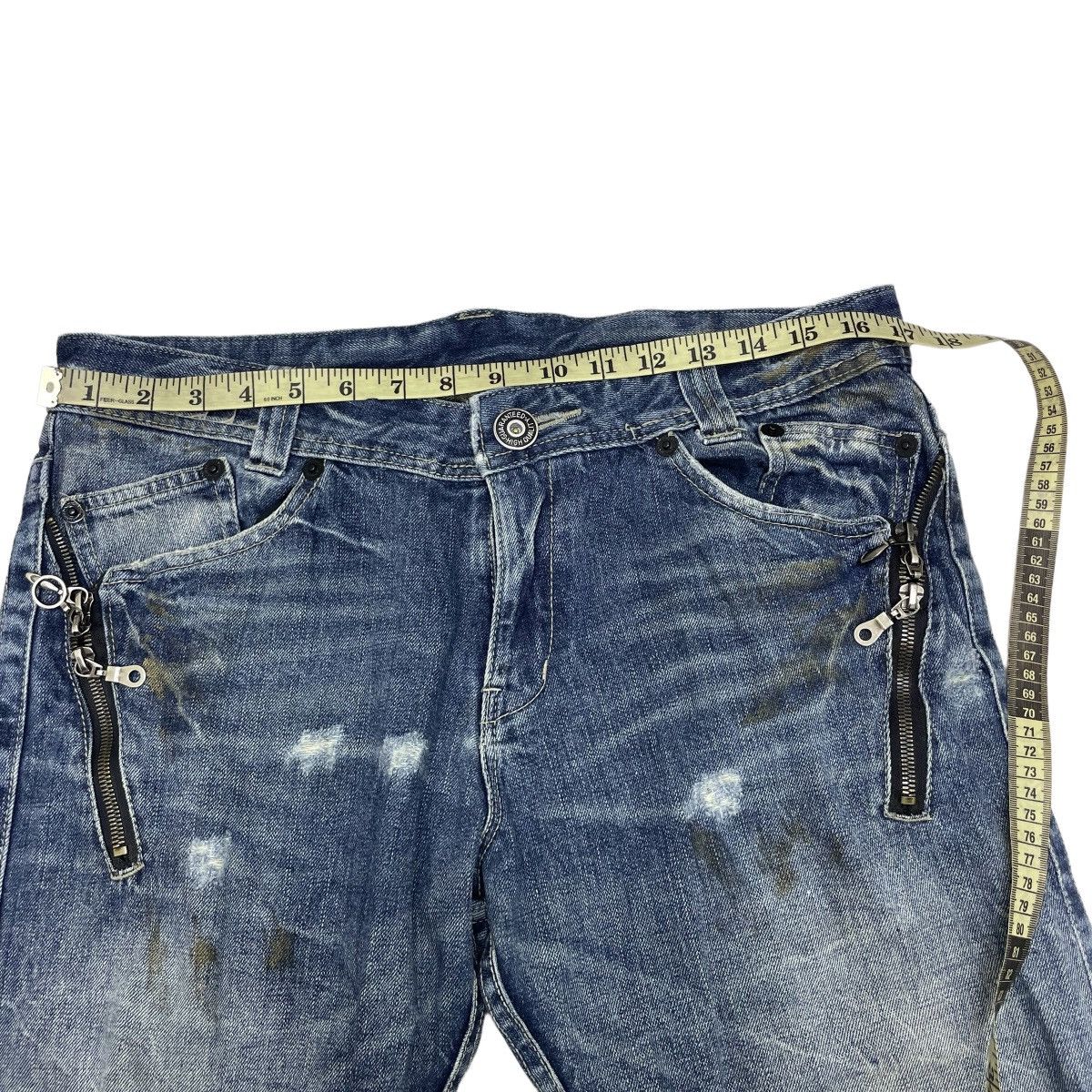 14th Addiction × If Six Was Nine × Le Grande Bleu (L.G.B.) Trashed Japanese Brand Ratle Trap Distress Denim Size US 32 / EU 48 - 11 Thumbnail