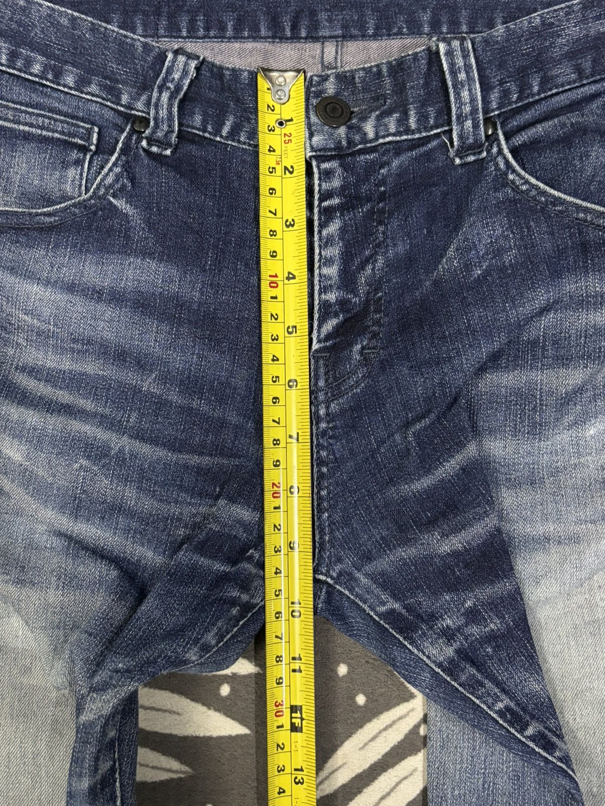 Tornado Mart Vintage Tornado Mart Whiskers Faded Wash Distressed Jeans Size US 33 - 14 Thumbnail