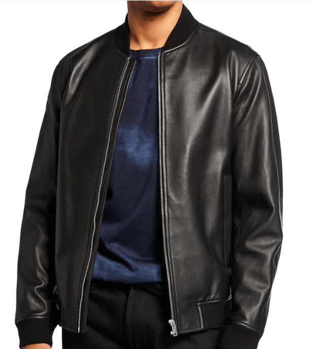 Other Men's Leather Bomber Jacket Grailed