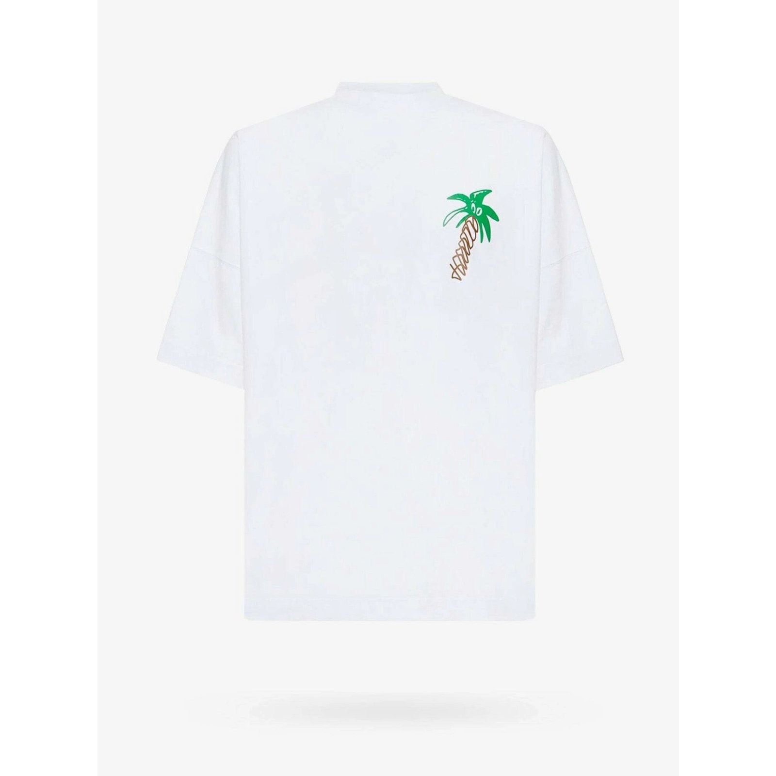 Palm Angels o1rshd1 Q:3 / Sketchy Cotton Oversized T-shirt in White Size US S / EU 44-46 / 1 - 1 Thumbnail