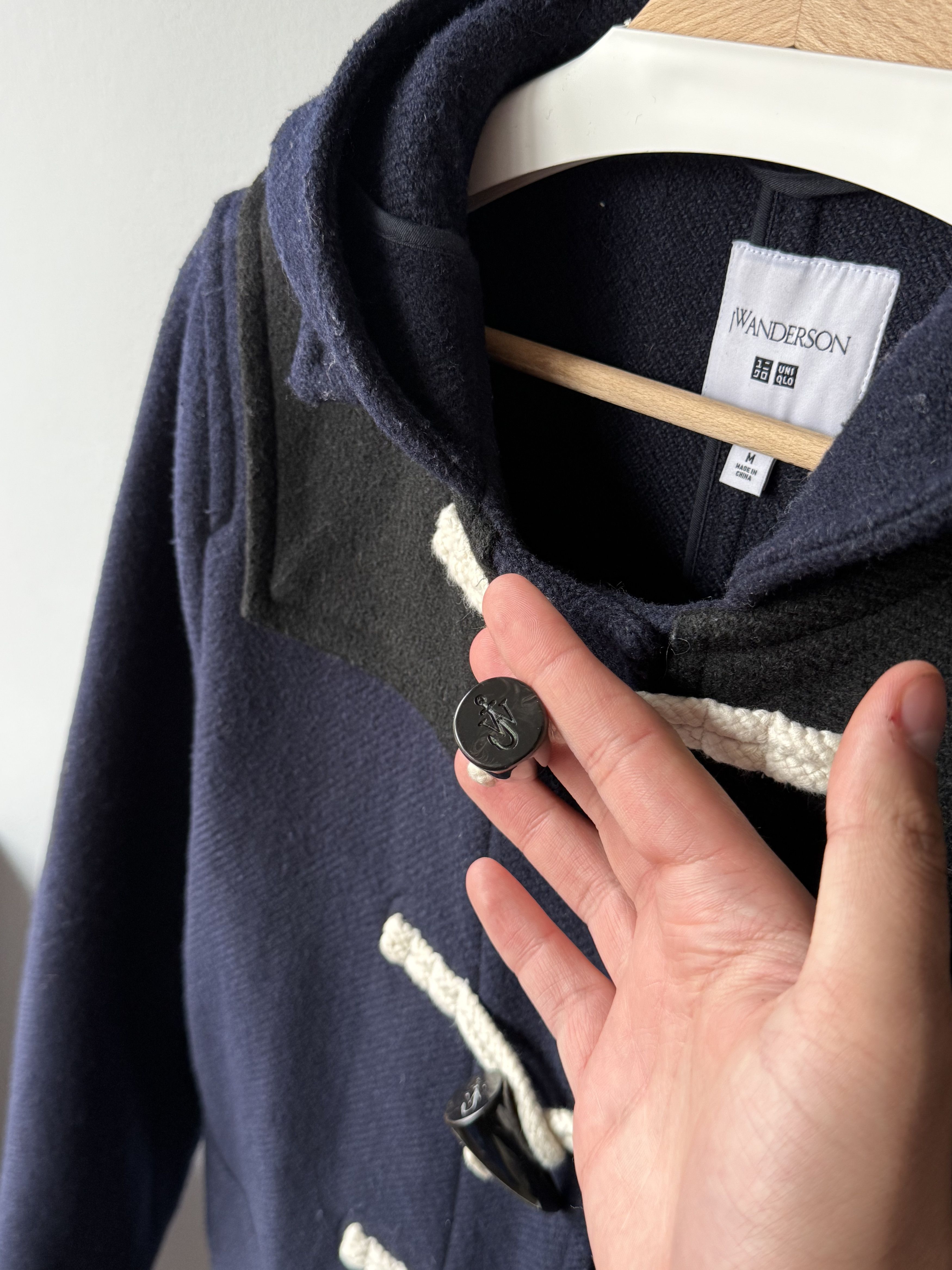 JW Anderson × Uniqlo 2017 J.W. Anderson x Uniqlo Blue Wool Hooded Duffle Coat Size M / US 6-8 / IT 42-44 - 11 Thumbnail