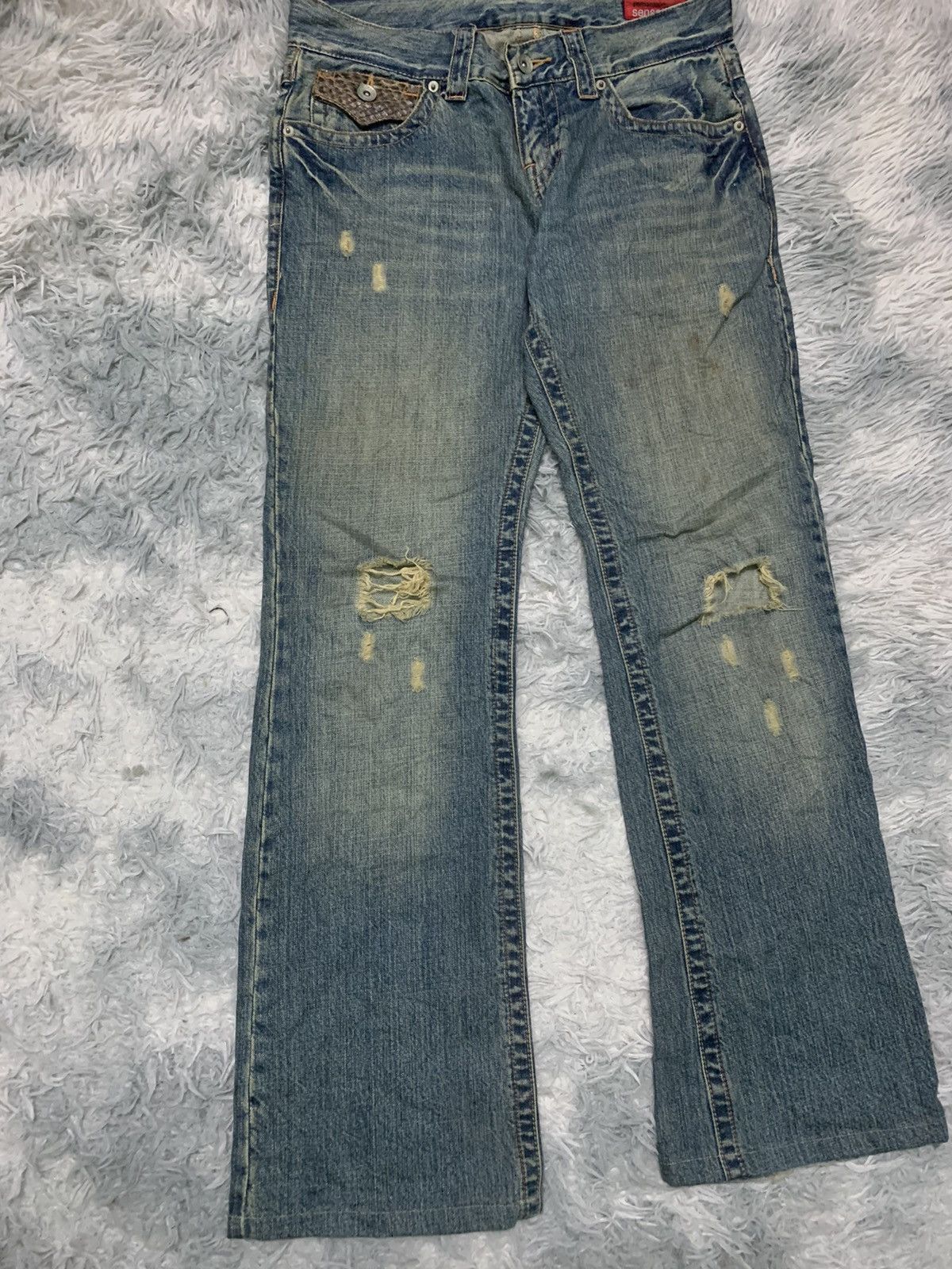 semanticdesign 1990s SEMANTIC DESIGN JEANS X SNAKE SKIN FLARE Size US 32 / EU 48 - 3 Thumbnail