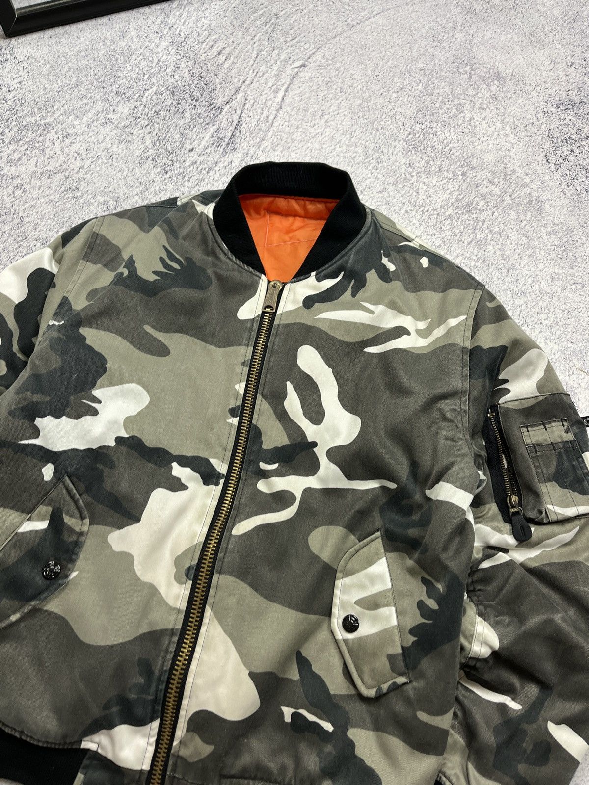 Fostex Garments MA-1 Reversible Bomber Jacket Arctic Camo