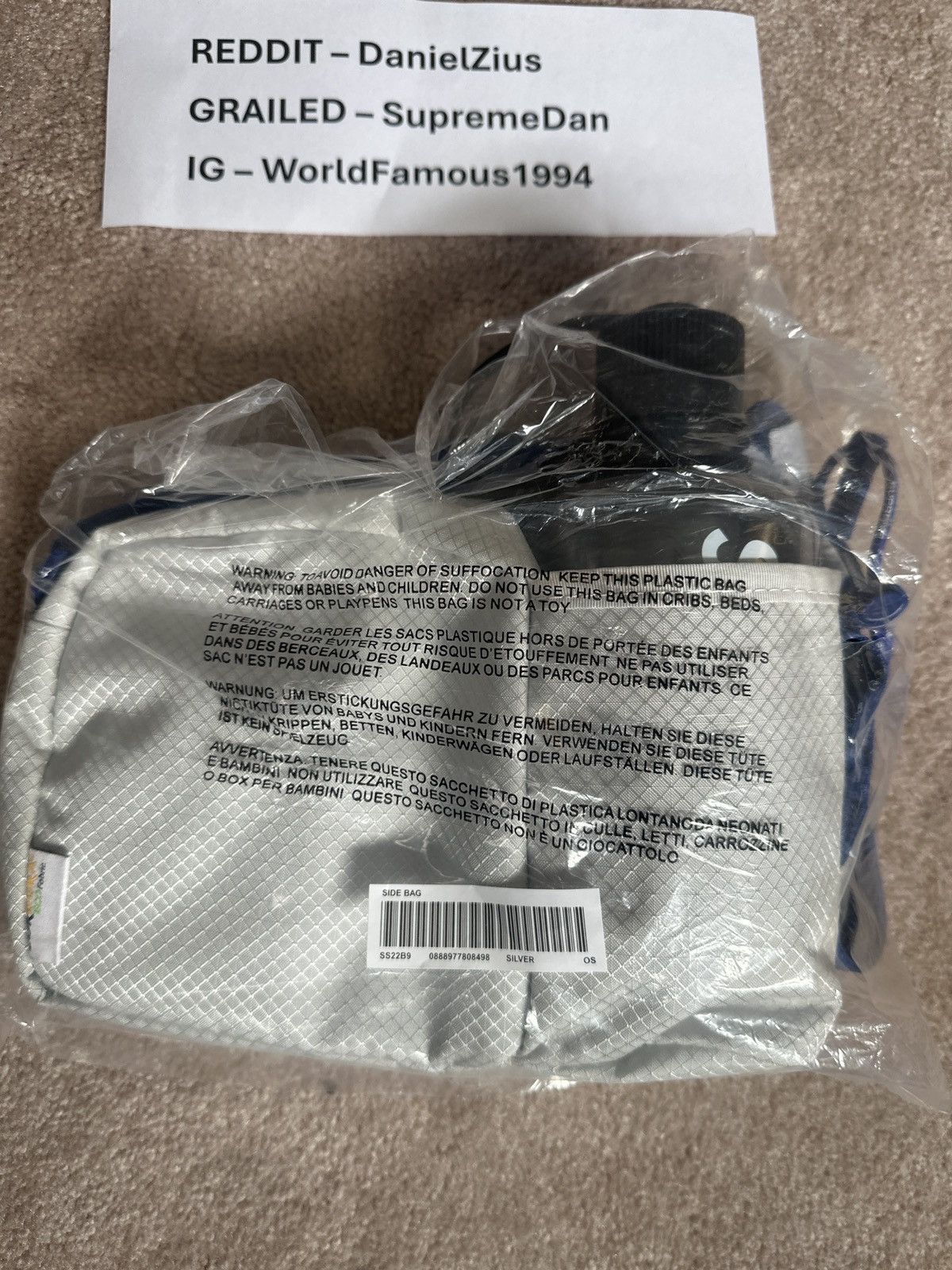 Supreme Supreme Side Bag 'Silver' Size ONE SIZE - 5 Thumbnail