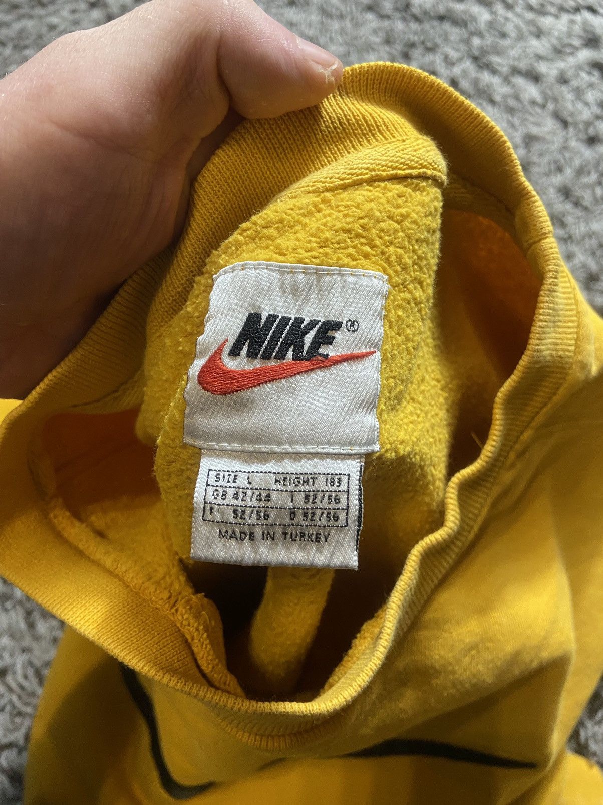 Nike × Vintage NIKE VINTAGE CENTRE LOGO BIG SWOOSH COTTON 90s SWEATSHIRT Size US L / EU 52-54 / 3 - 6 Thumbnail