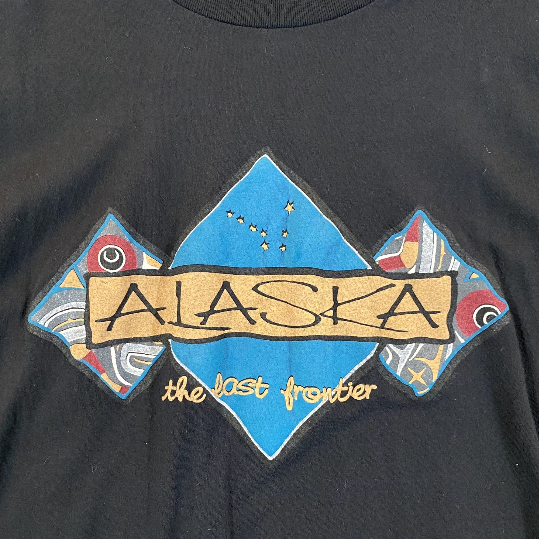 Etro VINTAGE Alaska Shirt Mens XL Black Frontier Retro Graphic Tee 90s Y2K Vintage Size US XL / EU 56 / 4 - 2 Thumbnail