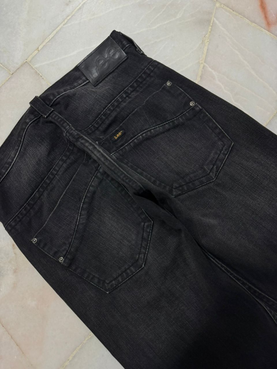 Lee 💥Insane💥Vintage Lee Rusty Mudwash Distressed Black Jeans Size US 29 - 20 Thumbnail