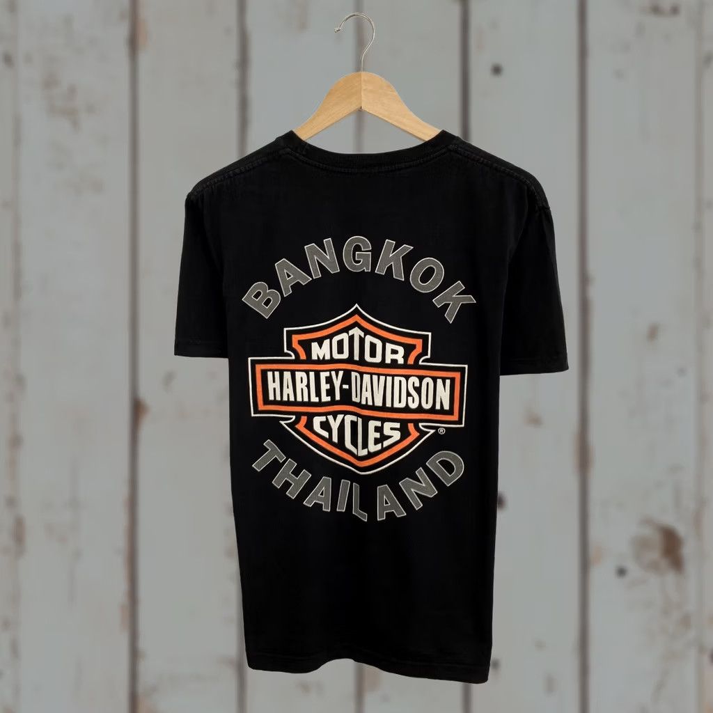 Harley Davidson VINTAGE Harley-Davidson Bangkok Thailand Choppers Shirt M Black 90s Mens Size US M / EU 48-50 / 2 - 1 Thumbnail