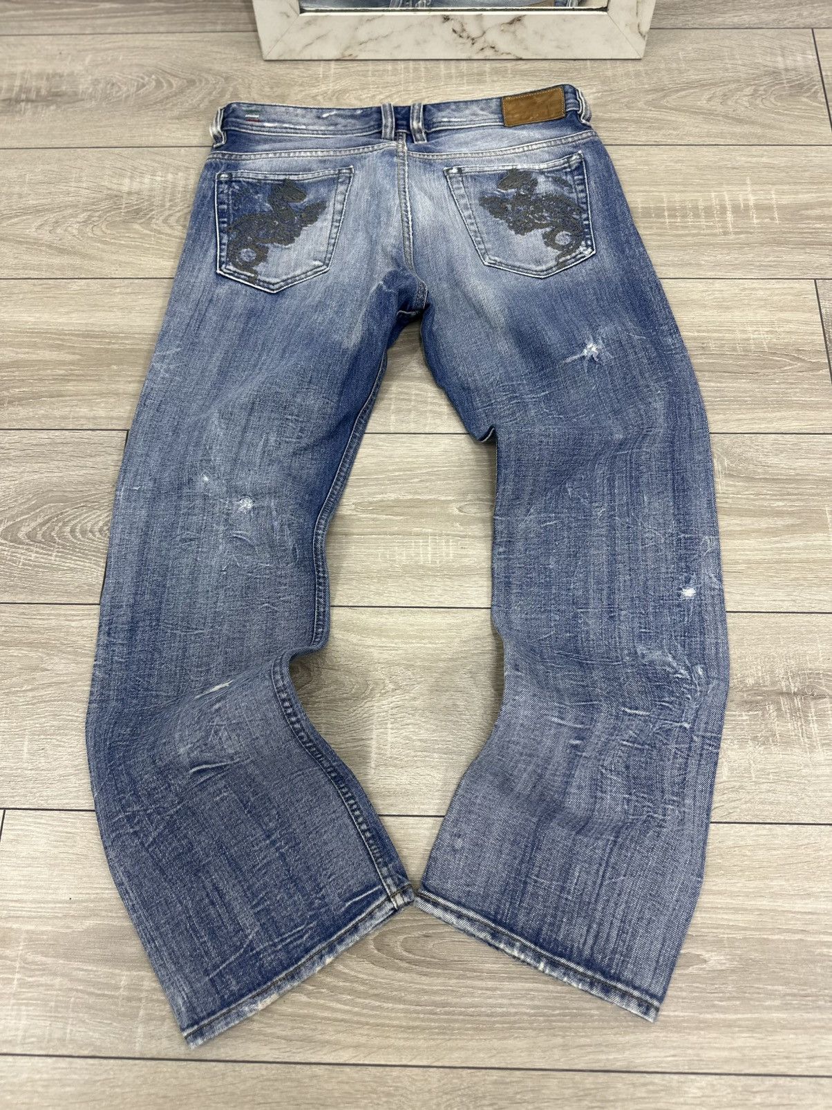 Diesel Diesel Distressed Washed Y2K Baggy Wide Avantgarde Jeans Size US 32 / EU 48 - 2 Thumbnail