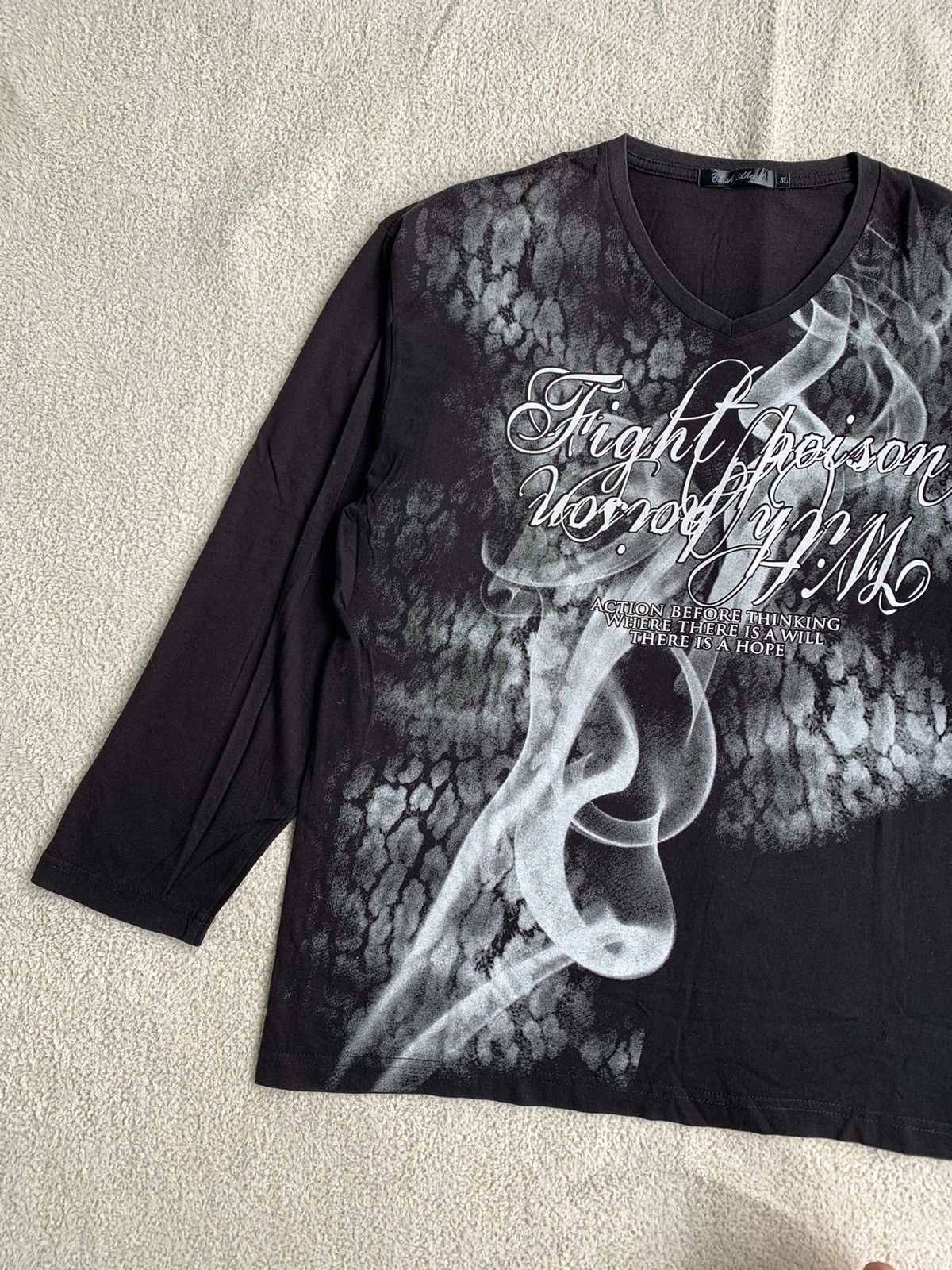If Six Was Nine × Japanese Brand × Le Grande Bleu (L.G.B.) Clash Ahead poem longsleeve Size US L / EU 52-54 / 3 - 2 Thumbnail