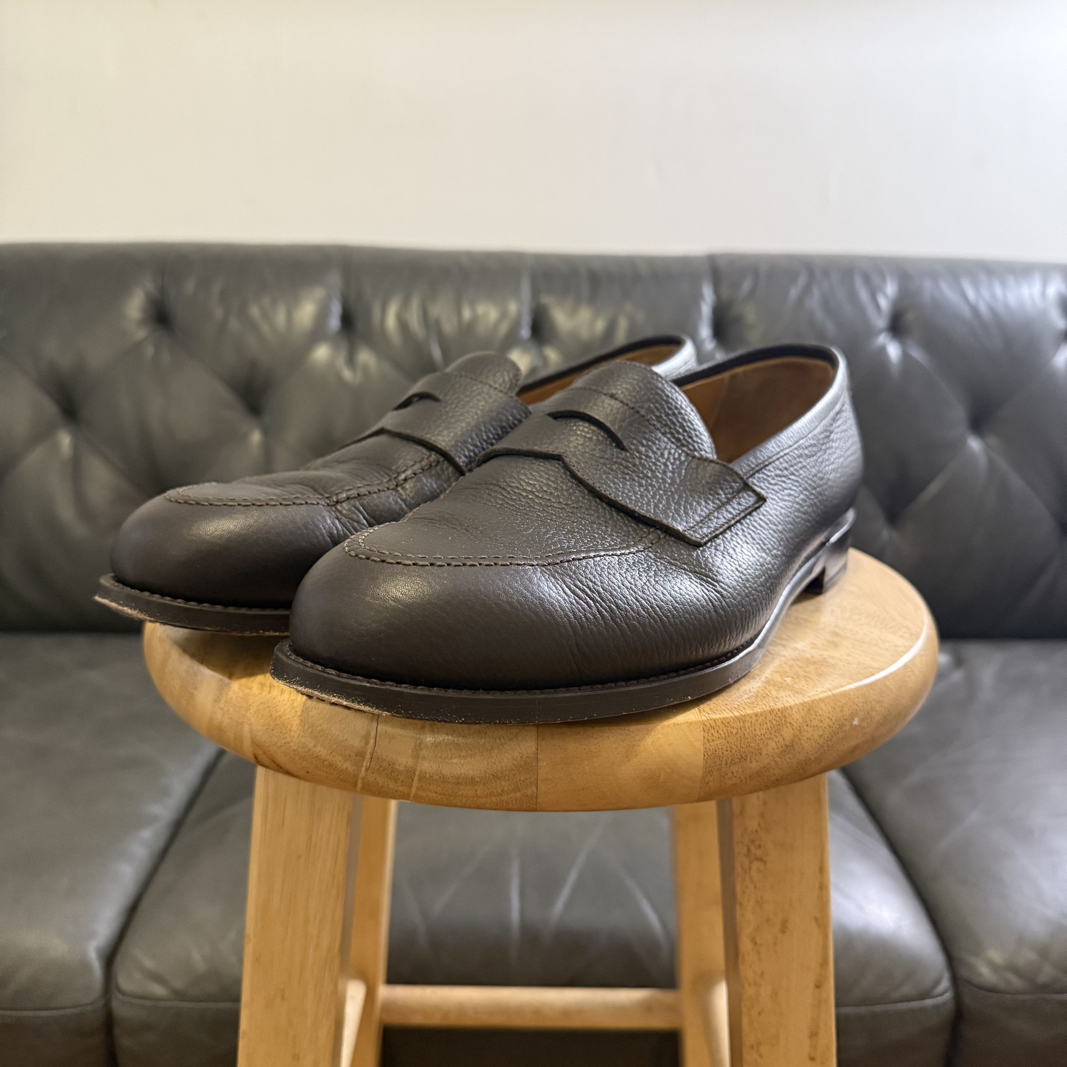 MORJAS Brown Leather Penny Loafer Size US 11.5 / EU 44-45 - 1 Thumbnail