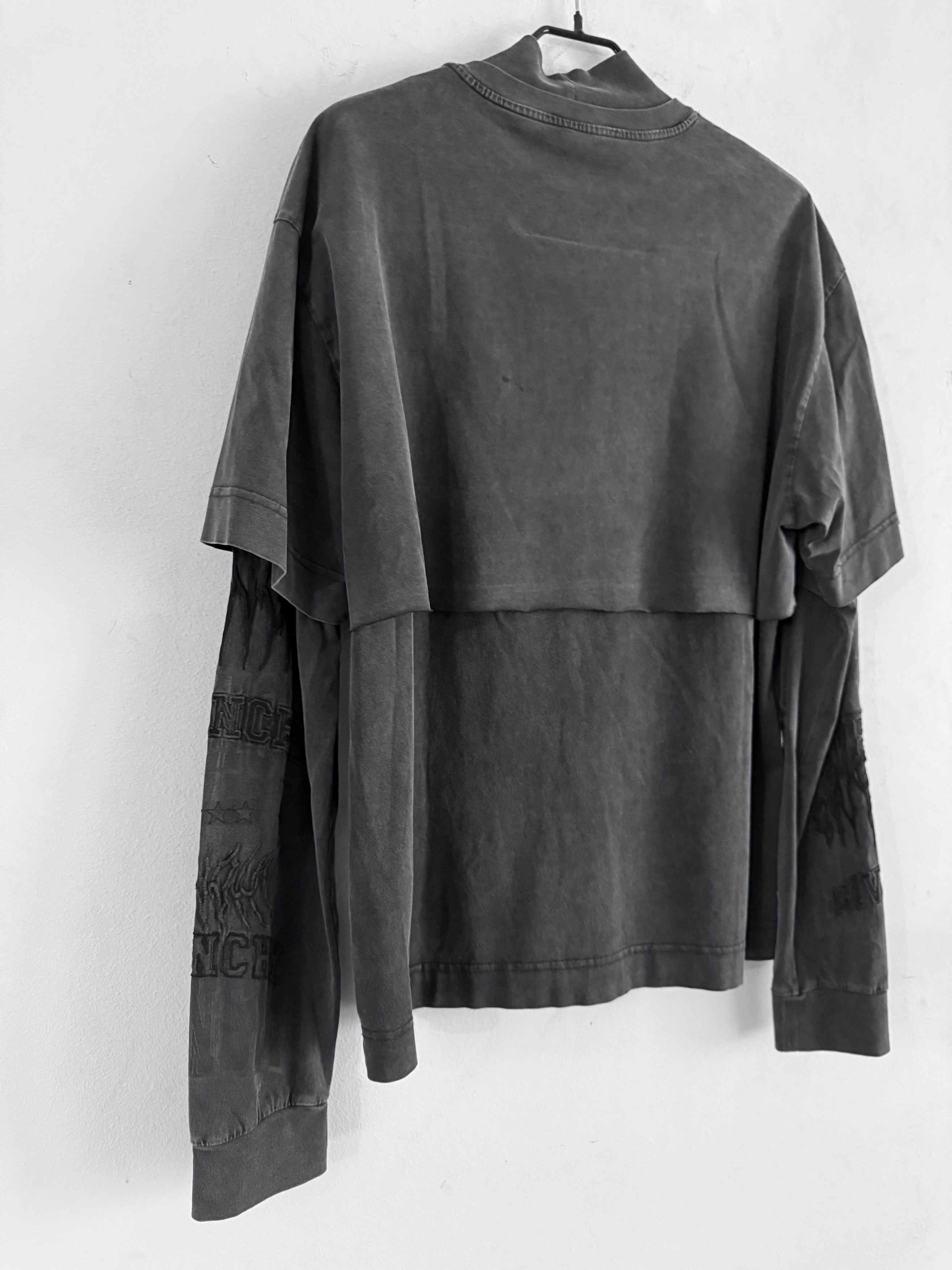 Givenchy Double Layer Embroidered Long Sleeve Tee Shirt Black Size US XL / EU 56 / 4 - 3 Thumbnail