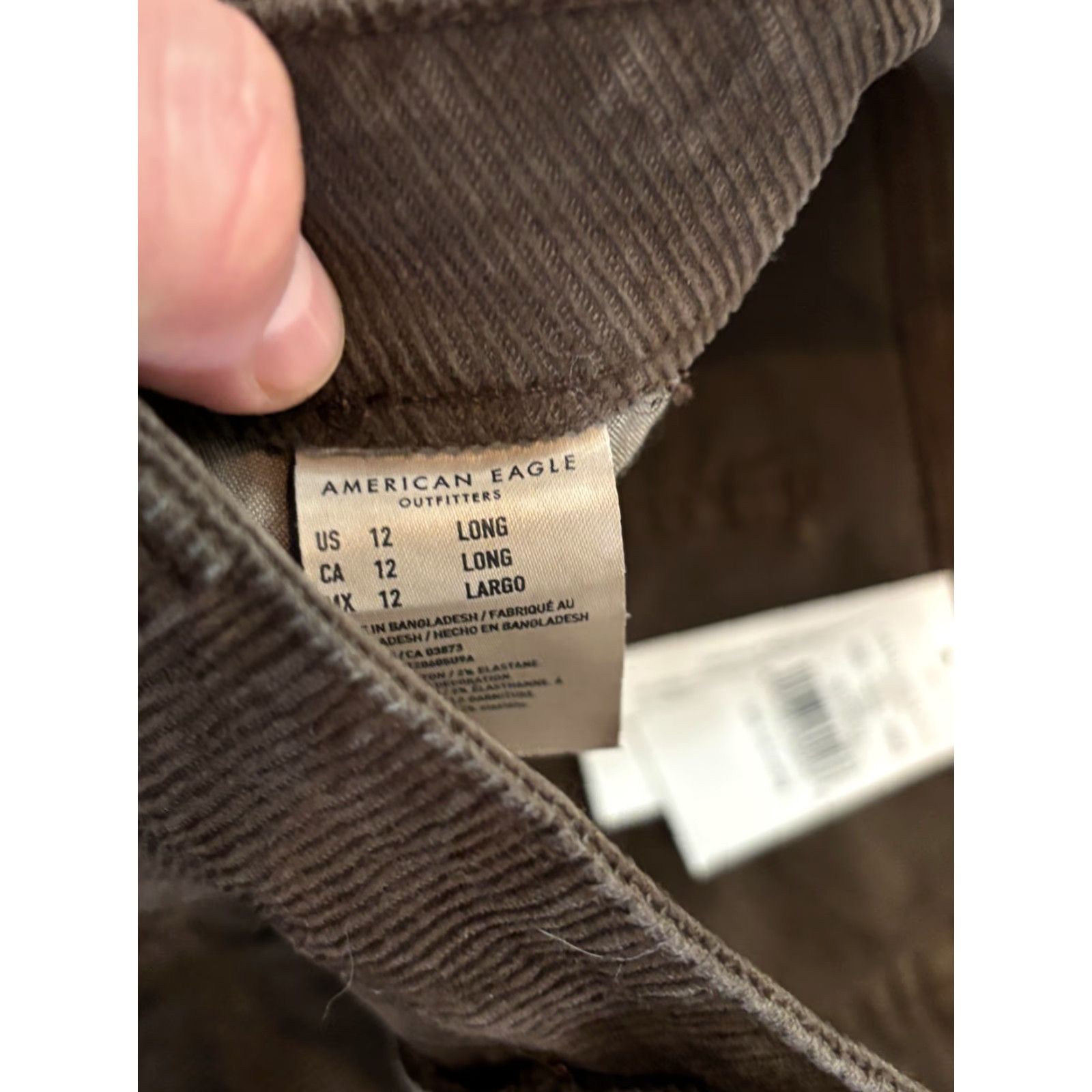American Eagle Outfitters NWT American Eagle Outfitters Corduroy Pants Womens 12L Long Brown Mom Straight Leg Jeans Regular Boys/Girls? Size 34" / US 12 / IT 48 - 4 Thumbnail