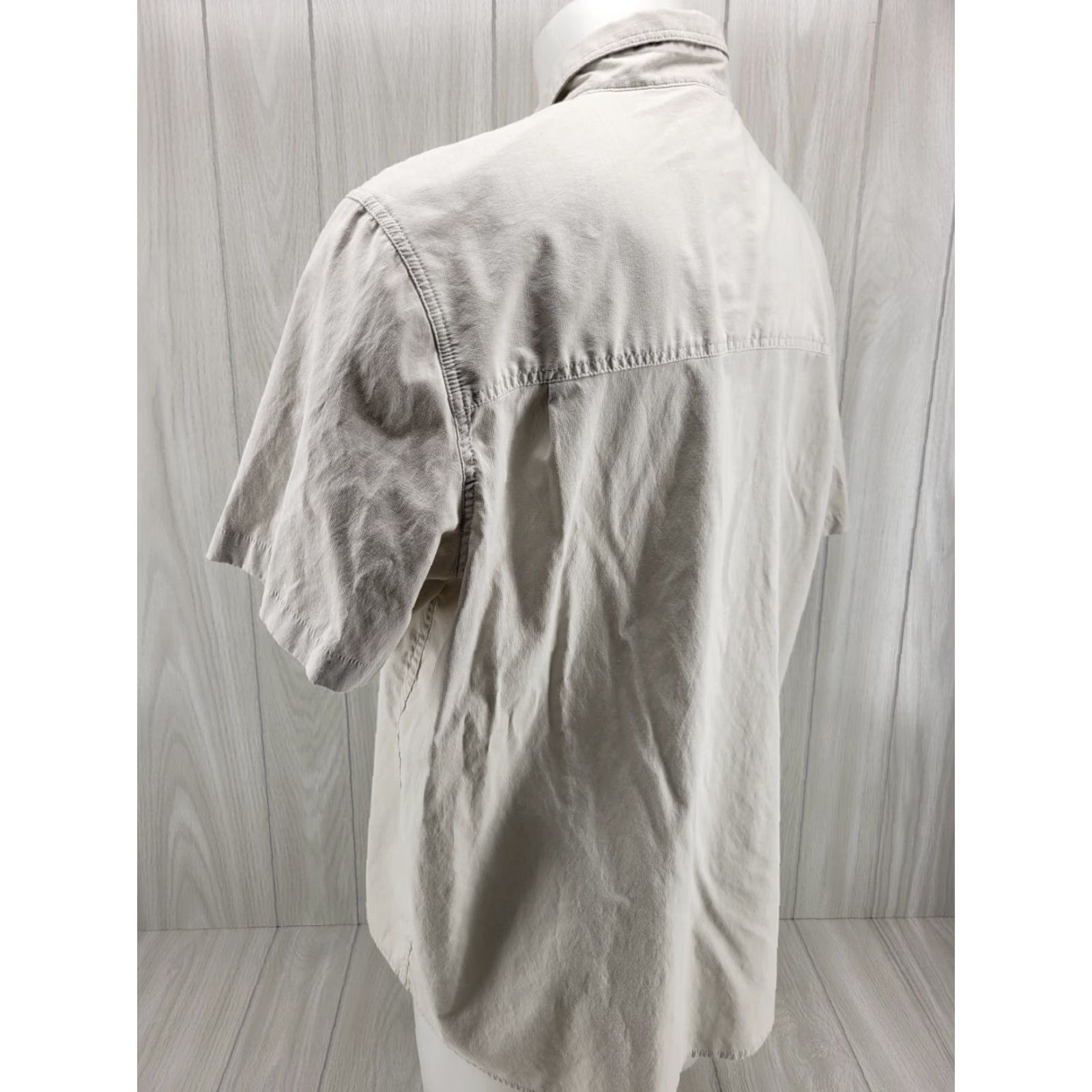 Vintage Field & Stream Fishing Button Down Shirt Light Khaki Men's XXL Size Khaki Button-Up Casual Breathing Short Sleeve 2XL Mens Size US XXL / EU 58 / 5 - 7 Thumbnail