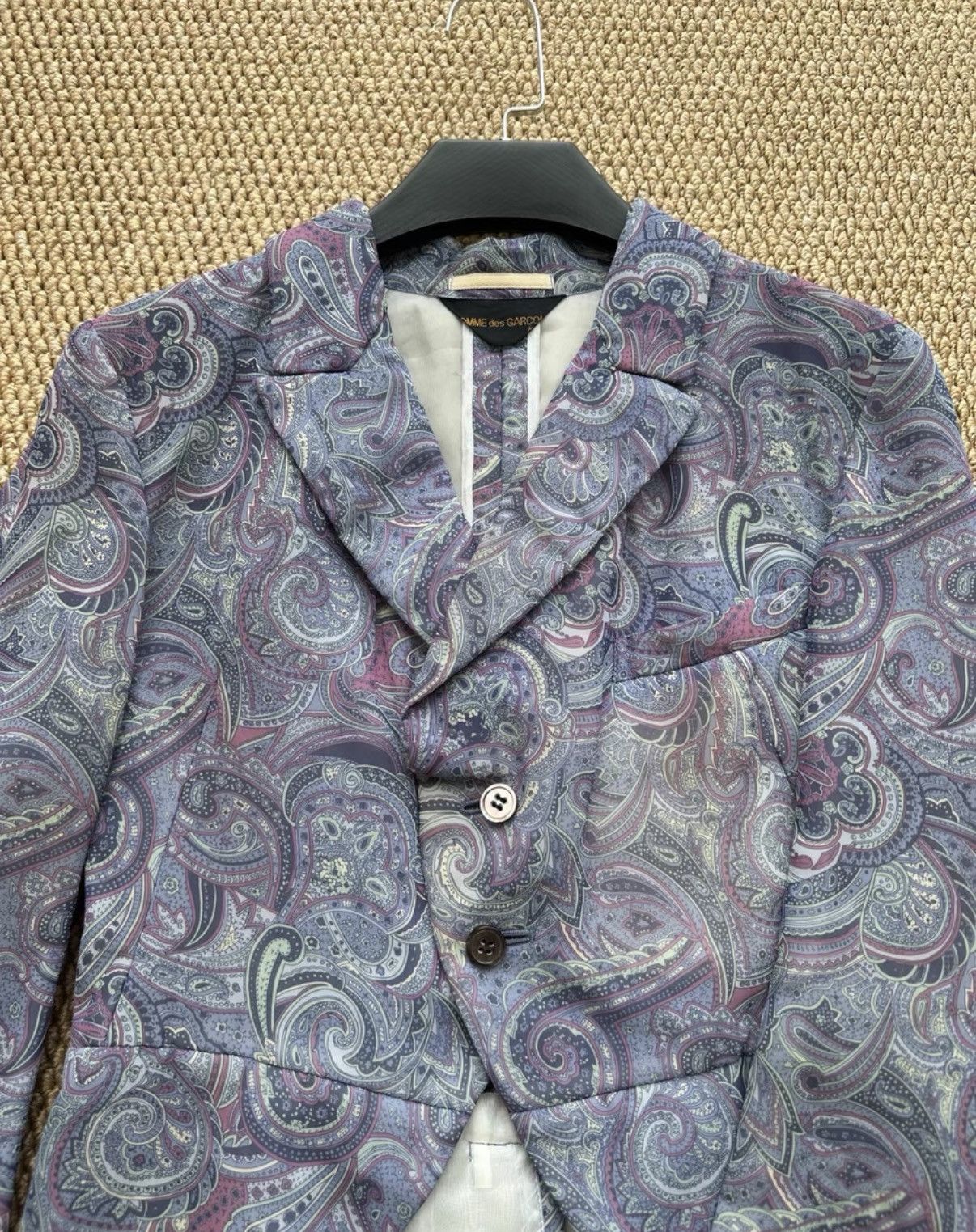 Comme des Garcons COMME des GARÇONS Purple Tone Paisley Tuxedo Blazer K23 Size US M / EU 48-50 / 2 - 6 Thumbnail