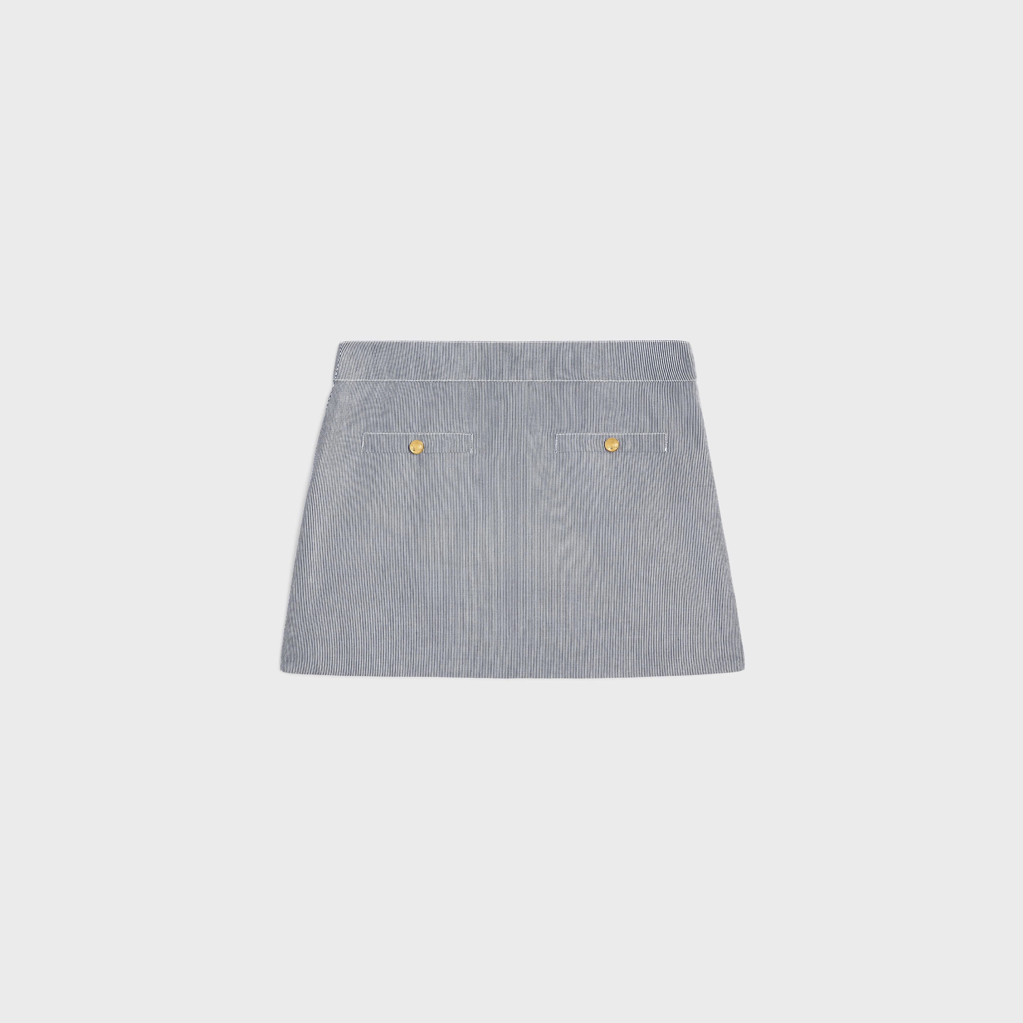 Celine o1w1db10925 2J711869W Pleated Mini Skirt in White/Black Size 30" / US 8 / IT 44 - 2 Thumbnail