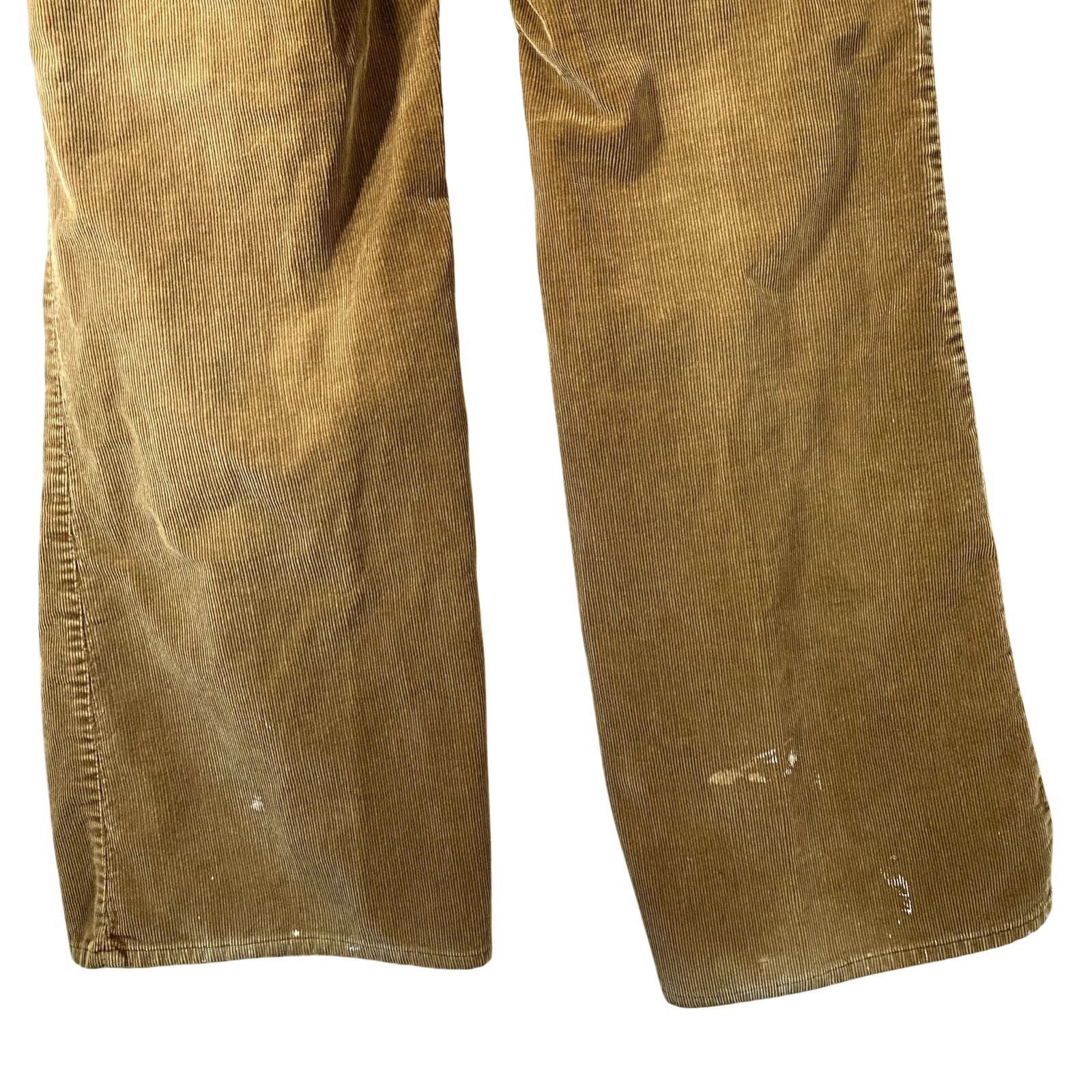 Levi's Vtg 70s Levis MF Corduroy Distressed Brown Tab Pants Mens 12 Size US 28 / EU 44 - 12 Thumbnail