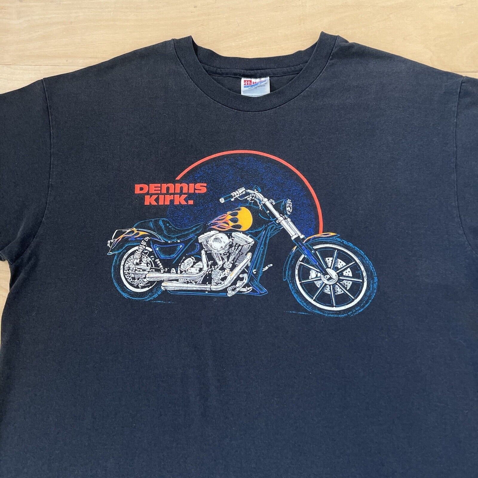 Vintage Vintage Dennis Kirk Motorcycles Shirt Black 90s Biker Punk Size US XL / EU 56 / 4 - 3 Thumbnail