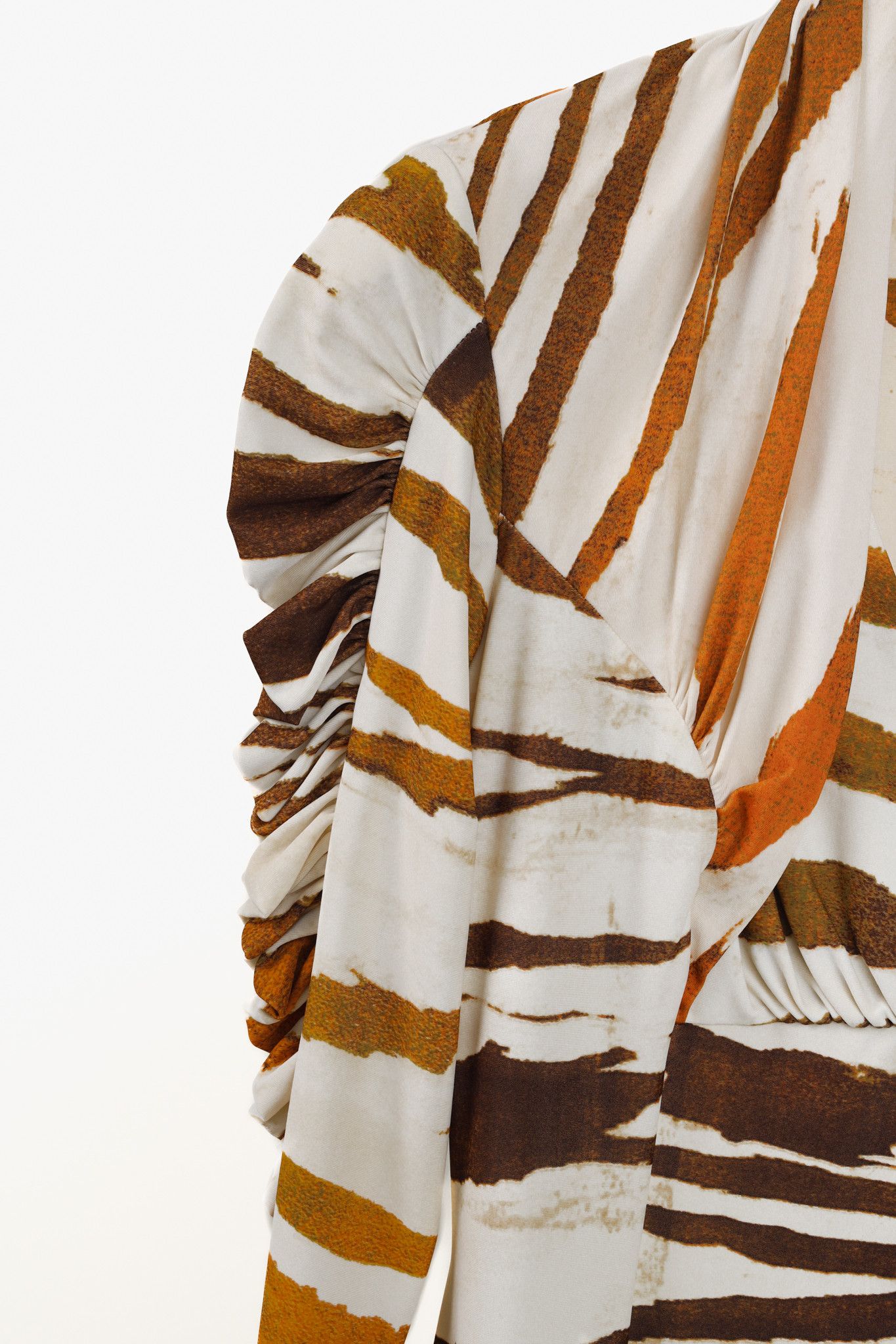 Roberto Cavalli Roberto Cavalli Brown Yellow Animal Print 40s Style Dress Size L / US 10 / IT 46 - 5 Thumbnail