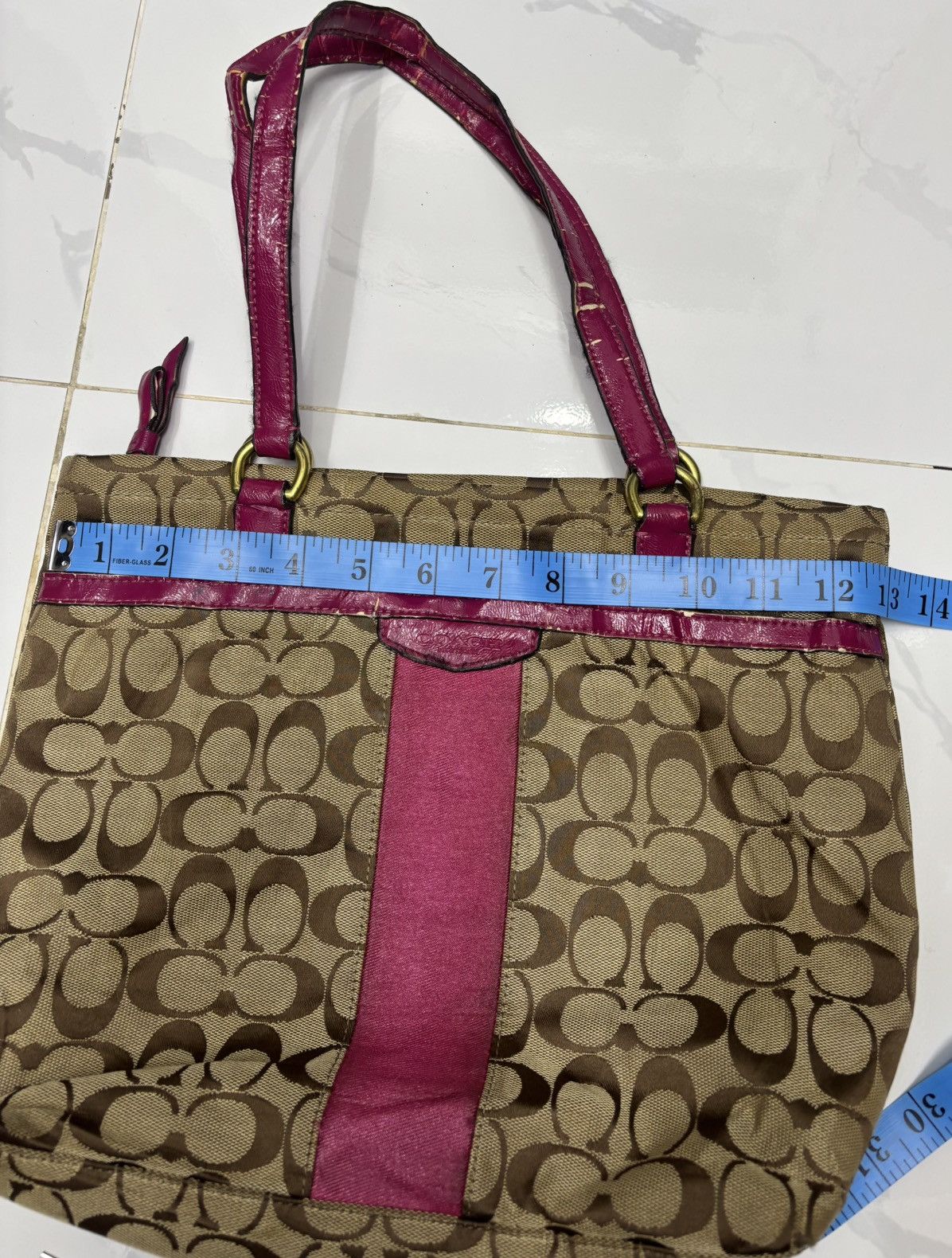 Coach × Vintage 🔥VINTAGE COACH AUTHENTIC MONOGRAM HANDBAG Size ONE SIZE - 11 Thumbnail