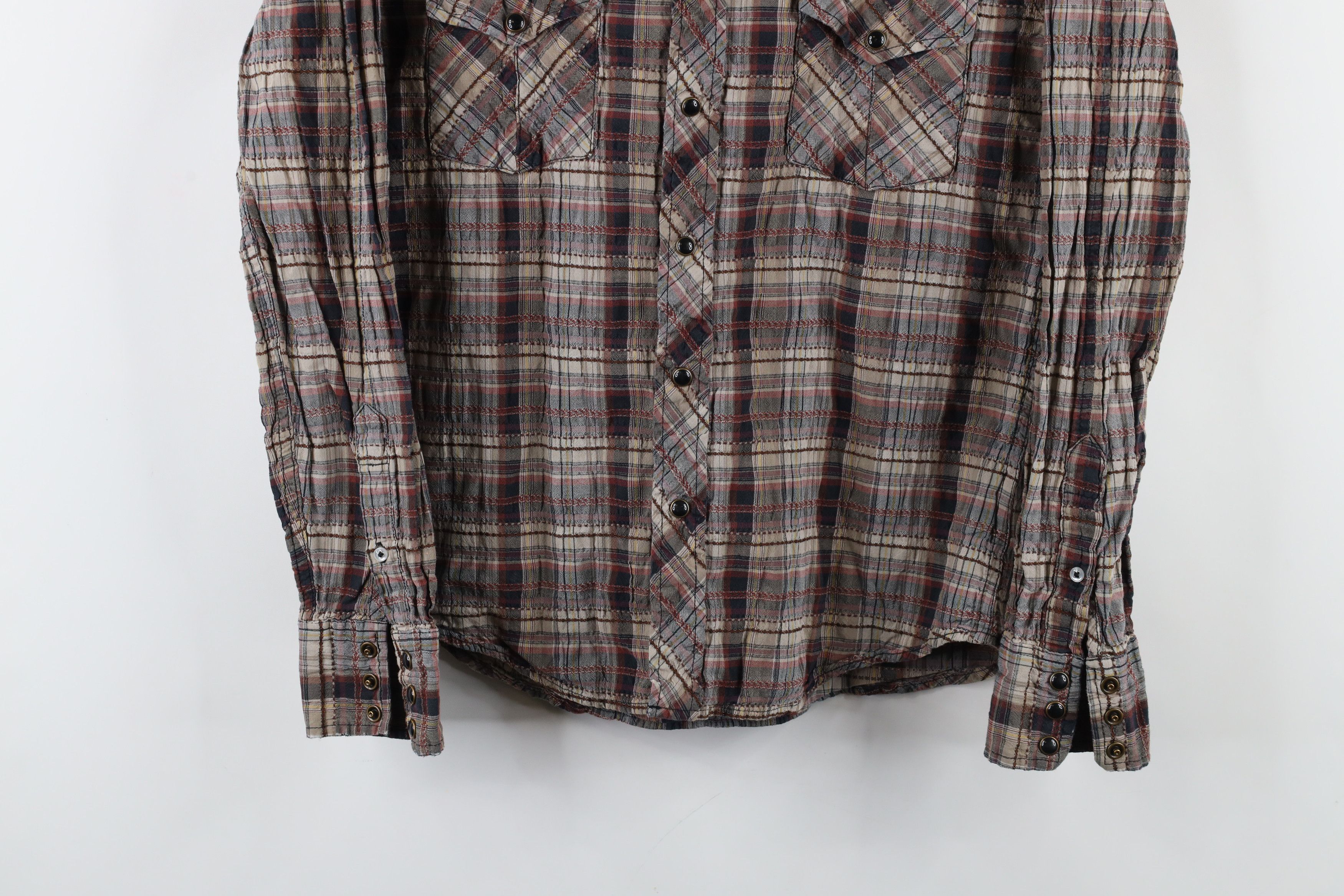 Salt Valley × Vintage Salt Valley Western Cowboy Snap Button Collared Shirt Plaid Size US XS / EU 42 / 0 - 3 Thumbnail