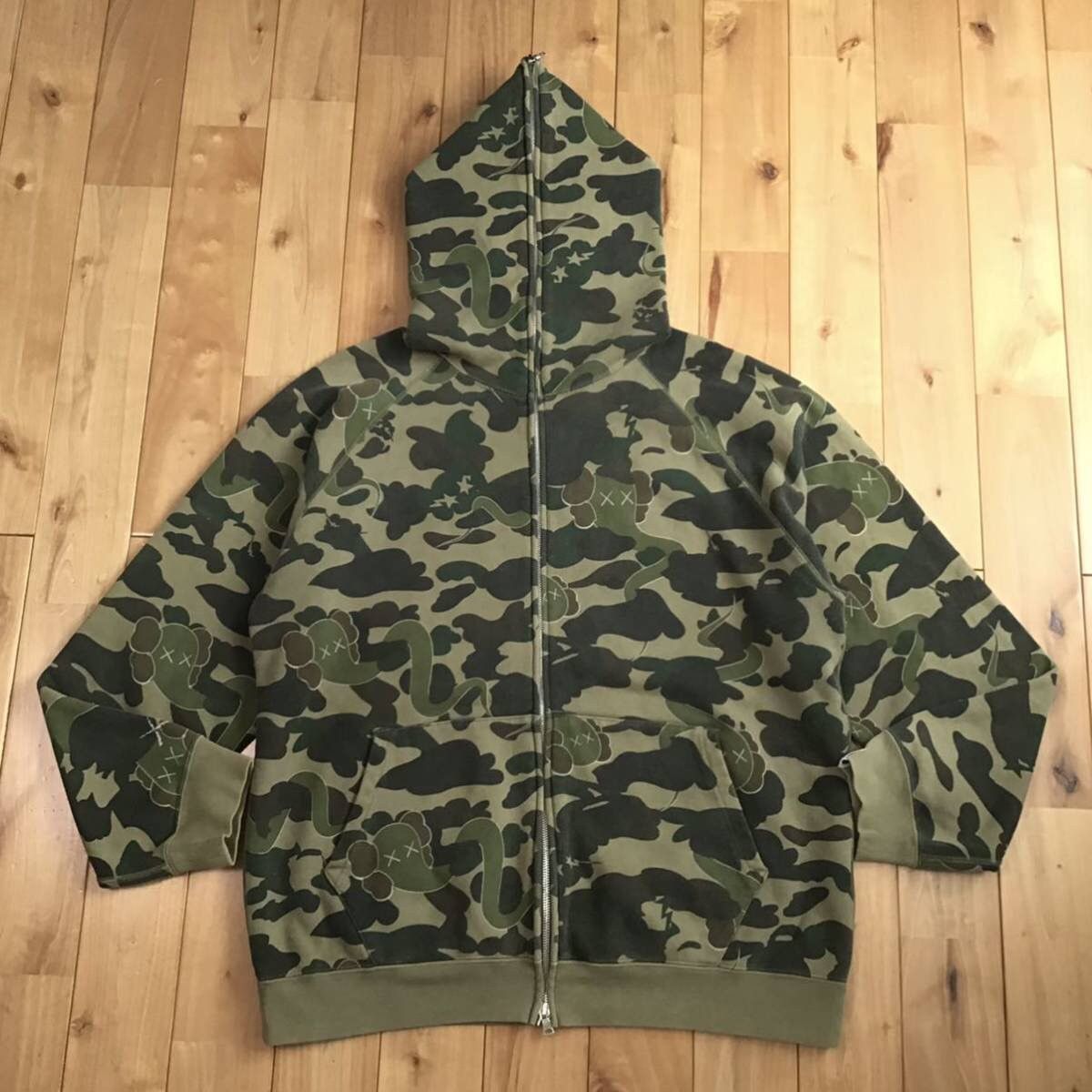 Bape Kaws Camo Hoodie | Grailed