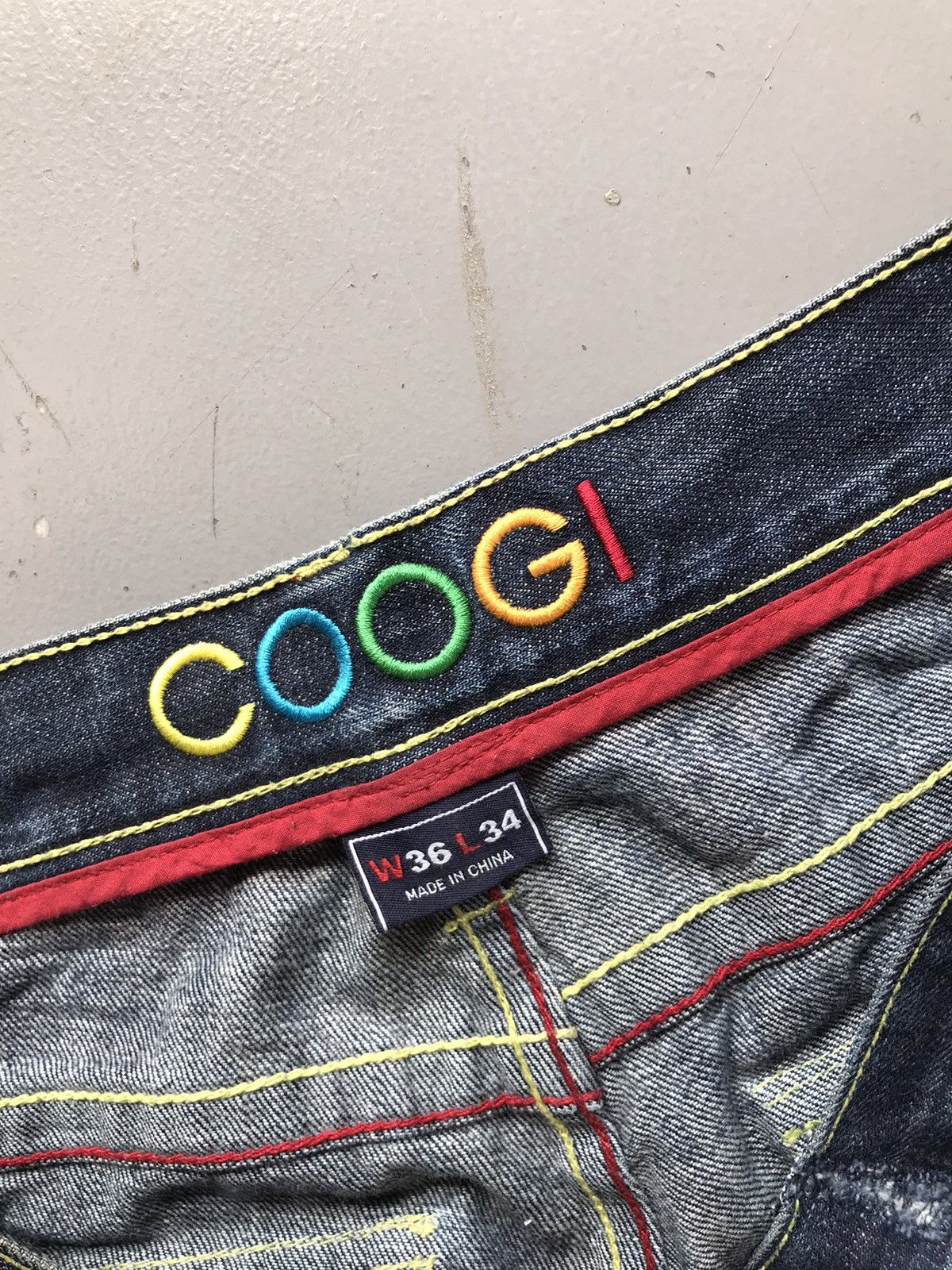 Coogi × Vintage Vintage Coogi crazy shoes embroidered rainbow loose denim Size US 36 / EU 52 - 8 Thumbnail