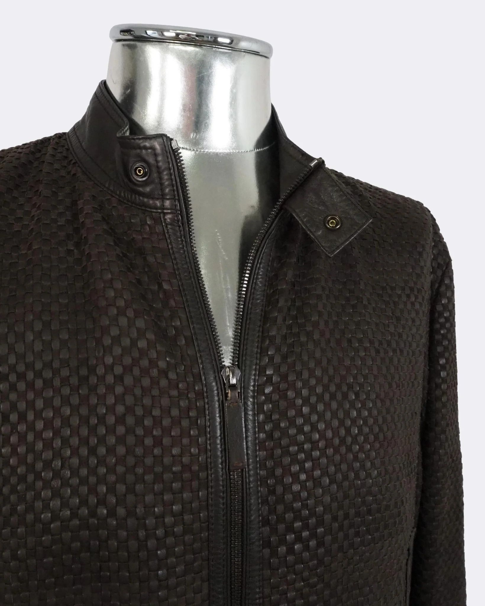 Hugo Boss Men's Hugo Boss Slection Leather Weave Jacket $1565 Size US M / EU 48-50 / 2 - 8 Thumbnail