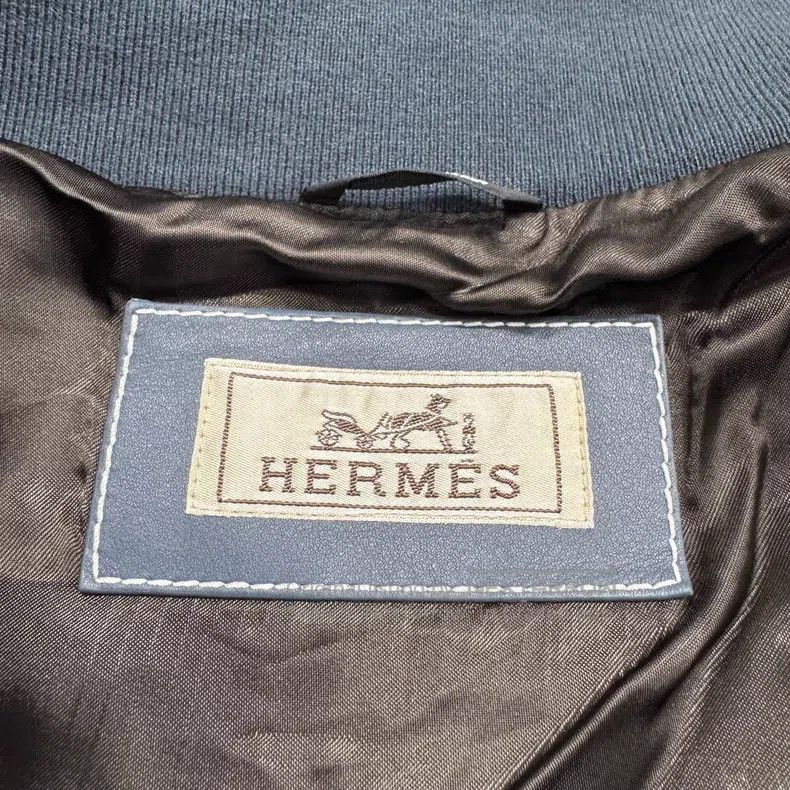 Other Hermes Navy Blue Leather Jacket Size US L / EU 52-54 / 3 - 3 Thumbnail
