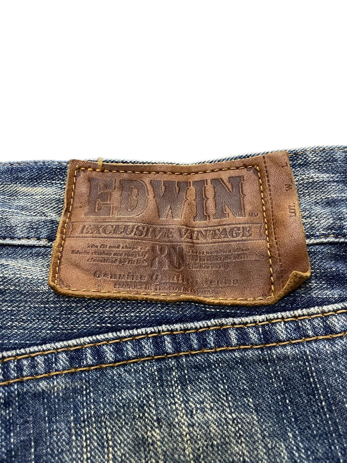 Edwin × Hysteric Glamour Vintage Edwin 403XV Patchwork Zig Zag Distressed Jeans Size US 32 / EU 48 - 19 Thumbnail