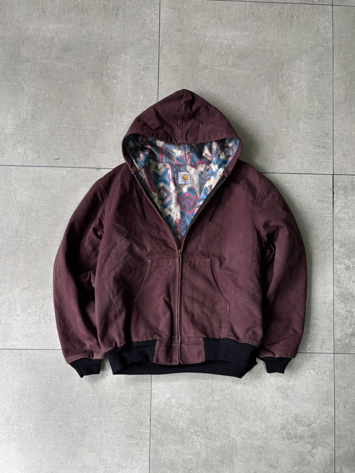 Carhartt × Streetwear × Vintage Carhartt Aztec Purple Rare J36 AST