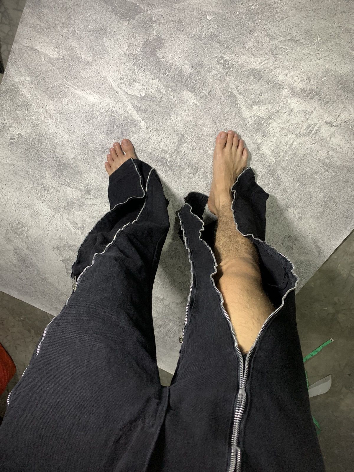 Japanese Brand MULTIZIPPER FLARE DENIM PANTS RICK OWENS STYLE Size US 30 / EU 46 - 5 Thumbnail