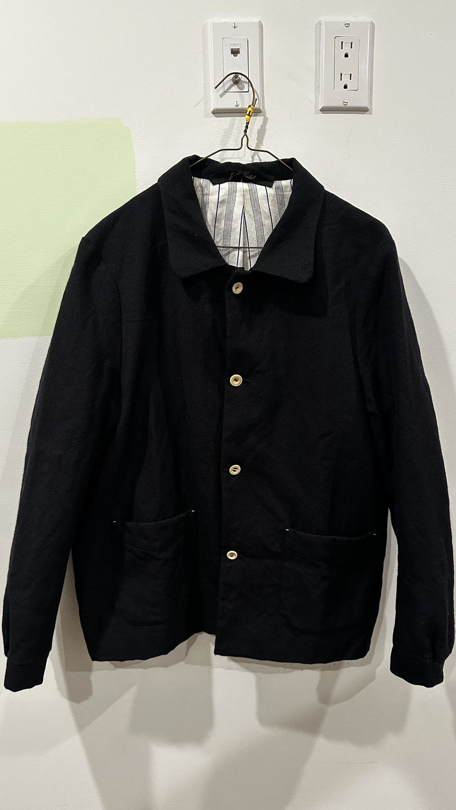 Archivio J.M. Ribot Archivio J.M. Ribot Black Wool Chore Jacket