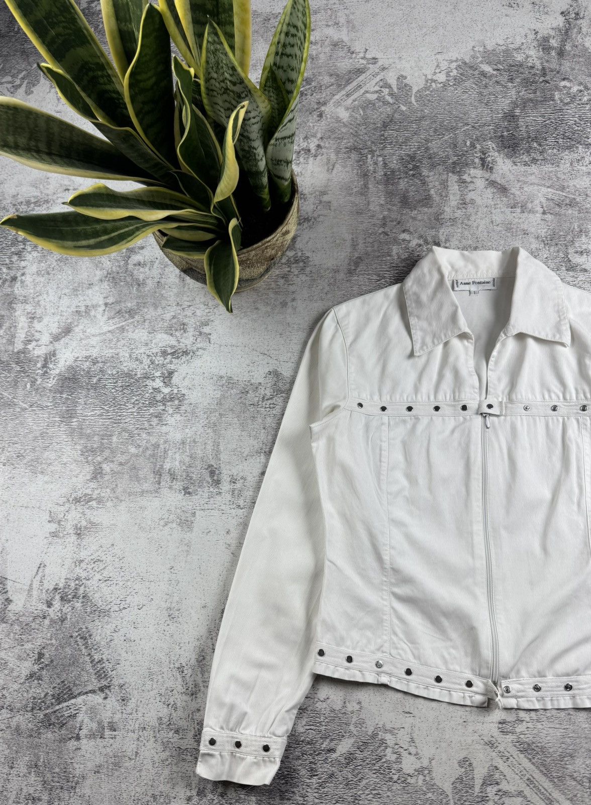ANNE FONTAINE Anne Fontaine 1 Size Vintage Designer Women’s White Blazer Coat Shirt Jacket Size S / US 4 / IT 40 - 2 Thumbnail