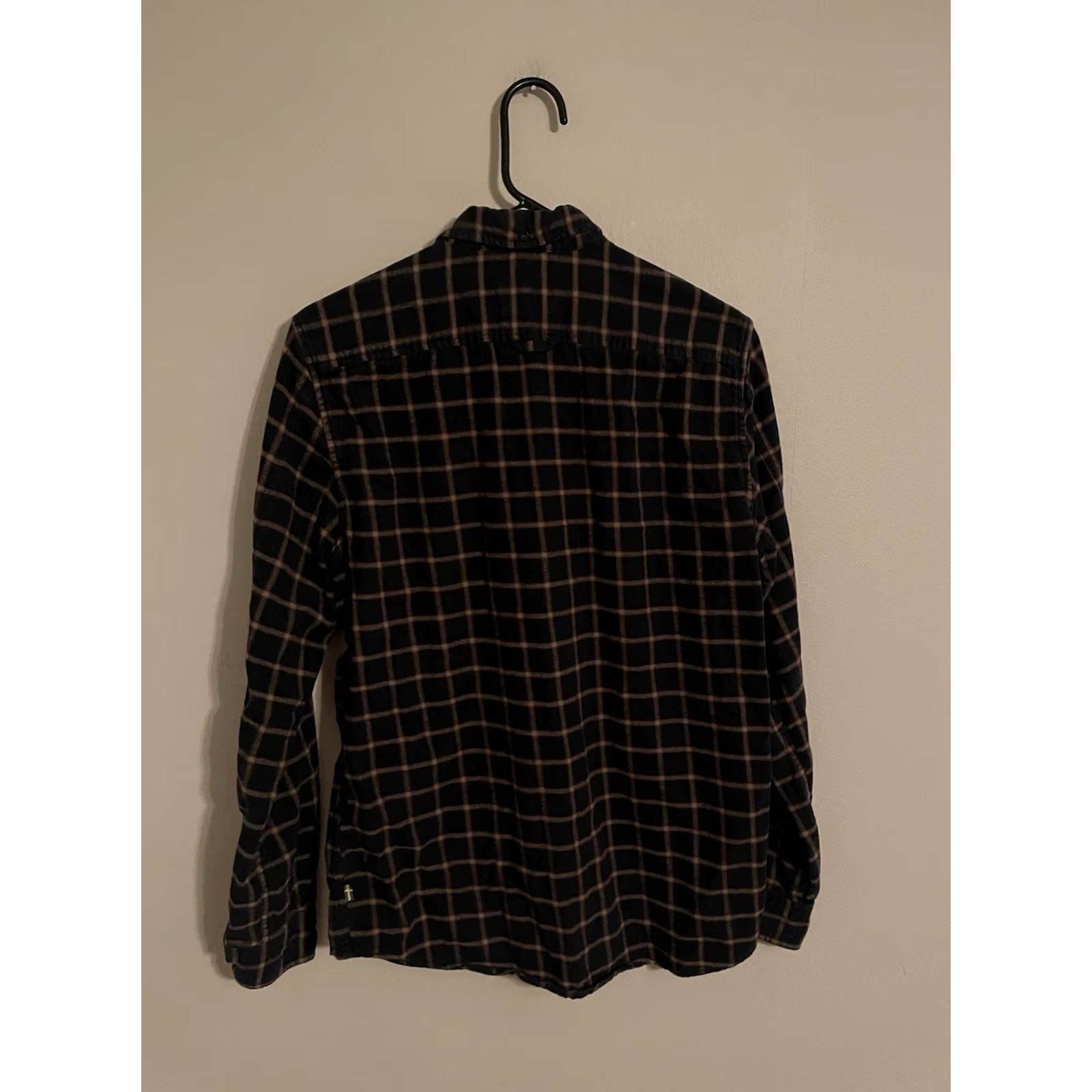 Vintage Fjallraven Ovik Flannel Shirt Men's Medium Navy Blue Check L/S Button Up Size US M / EU 48-50 / 2 - 4 Thumbnail