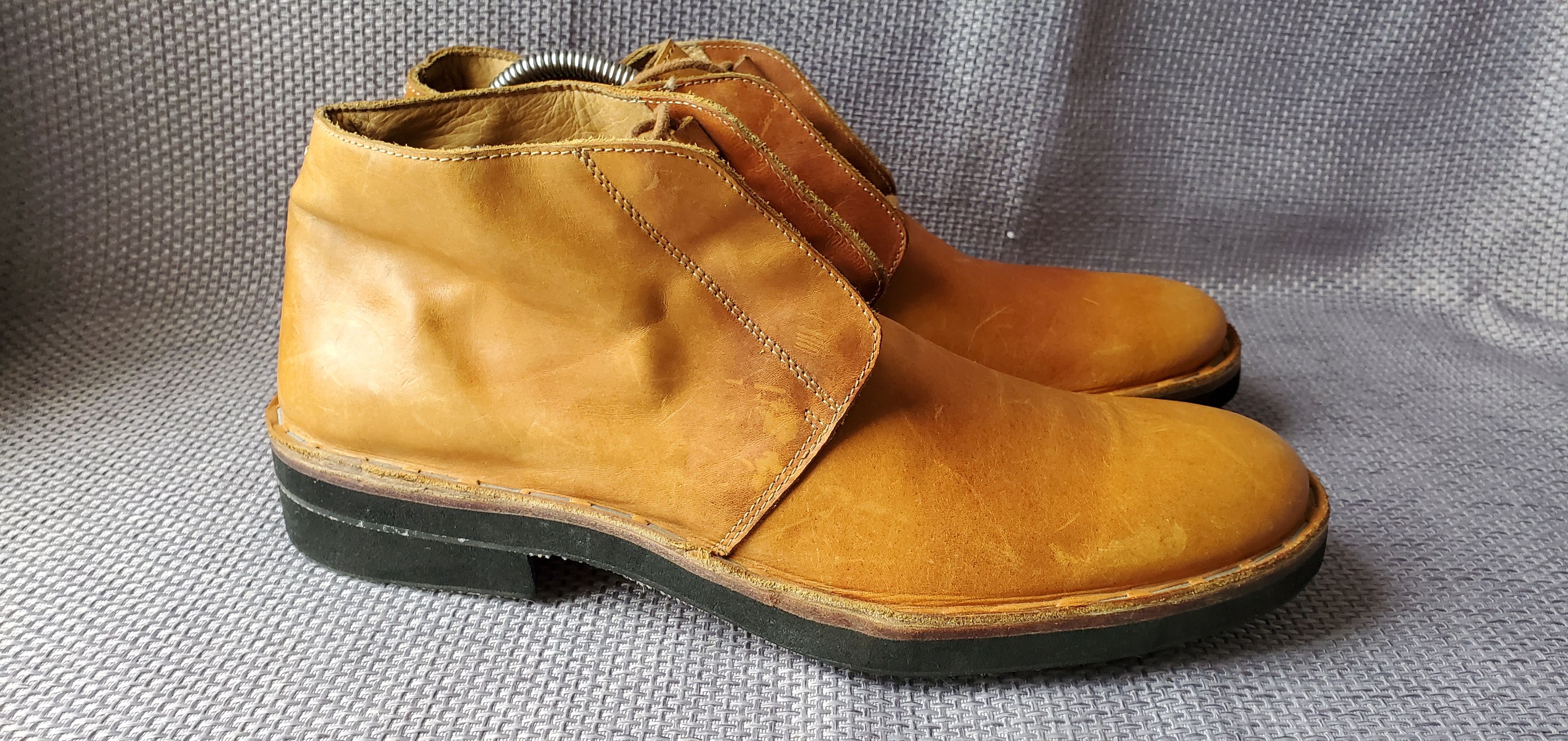 Maison Margiela Maison Margiela Staple Stitched Brown Leather Boots Size US 8.5 / EU 41-42 - 3 Thumbnail