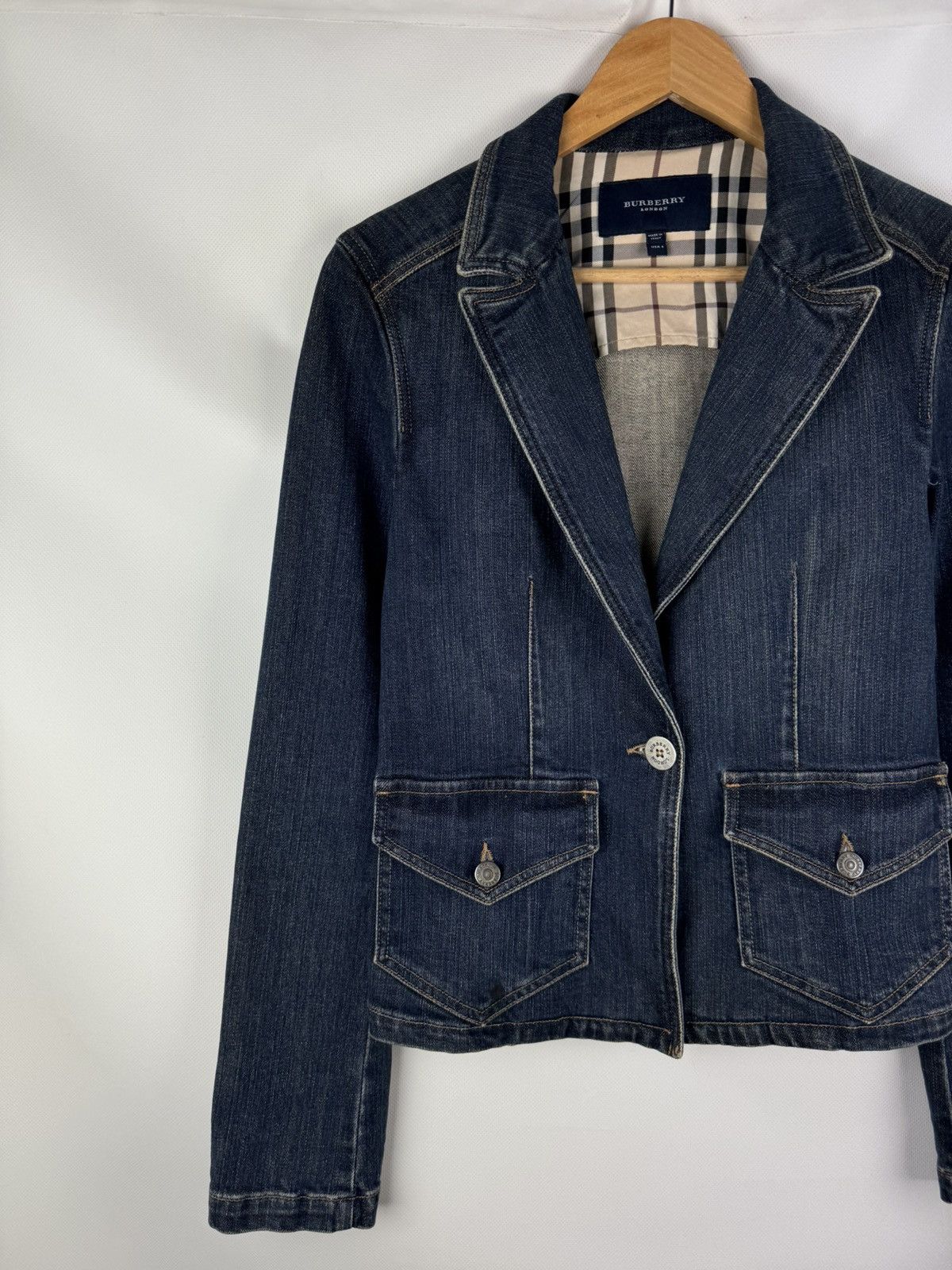 Burberry Burberry London Vintage Ladies Denim Blazer Jacket Size US 8 Size M / US 6-8 / IT 42-44 - 2 Thumbnail