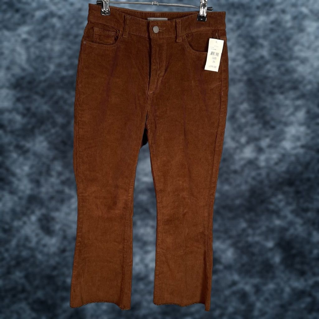 DL1961 DL1961 Bridget Brown Corduroy Cropped Bootcut Pants Womens Size 26 NWT Size 26" / US 2 / IT 38 - 1 Thumbnail
